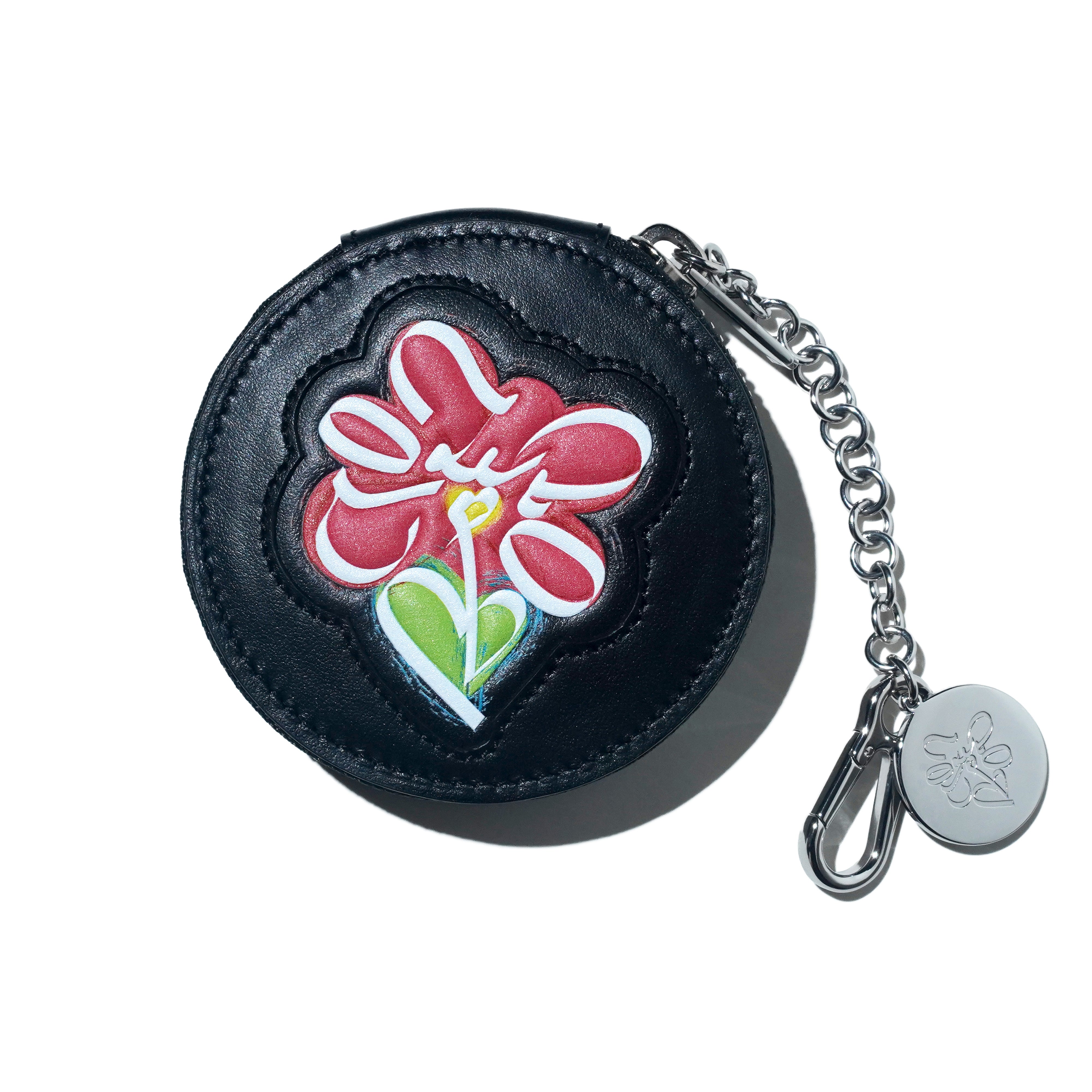 THE PETALS OF LOVE' COINS POUCH KEYCHAIN (BLACK)