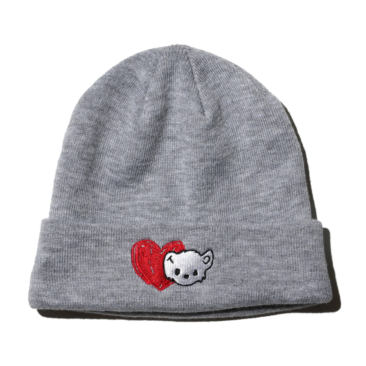'KOTO FUR-MILY' KNIT BEANIE (HEATHER GREY)