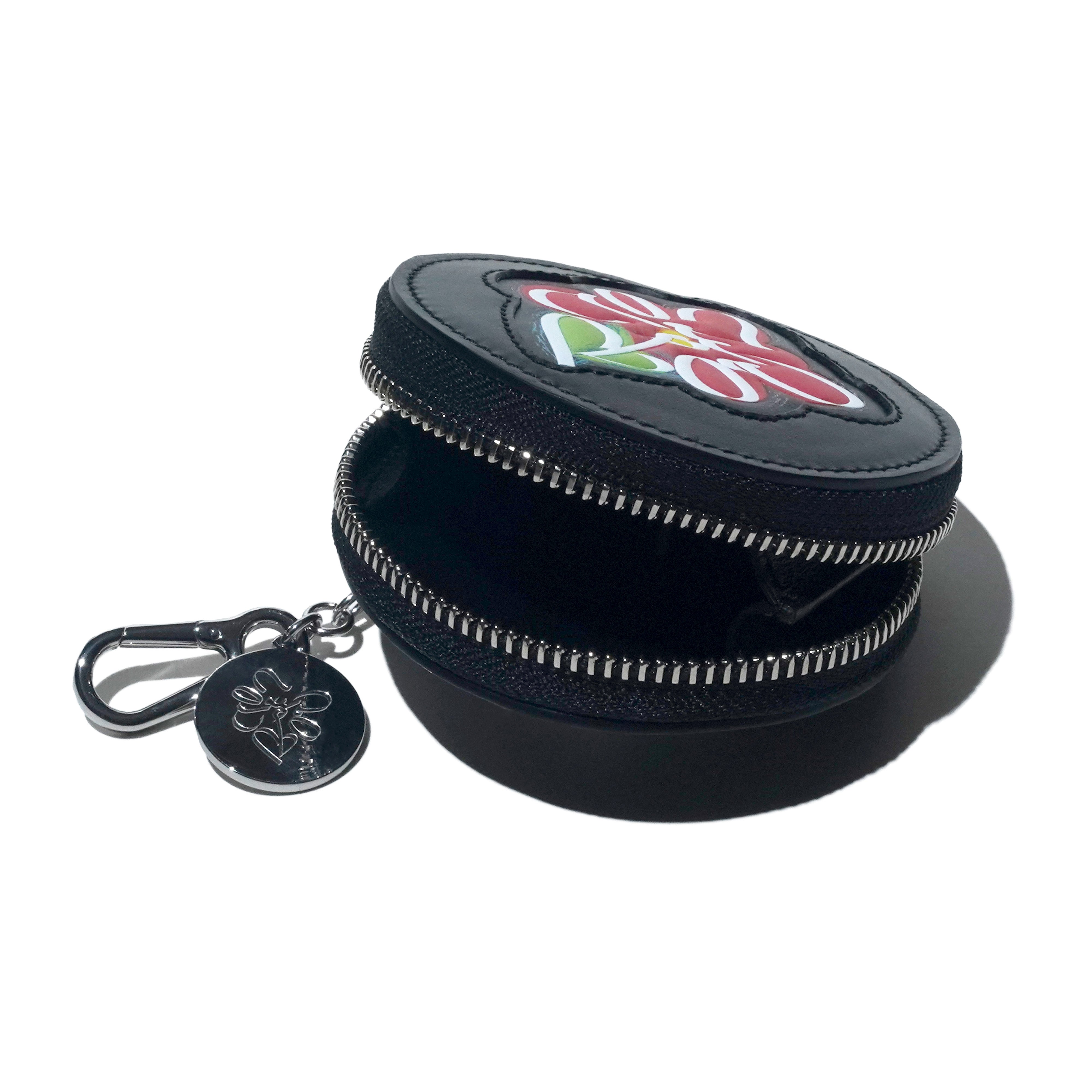 THE PETALS OF LOVE' COINS POUCH KEYCHAIN (BLACK)