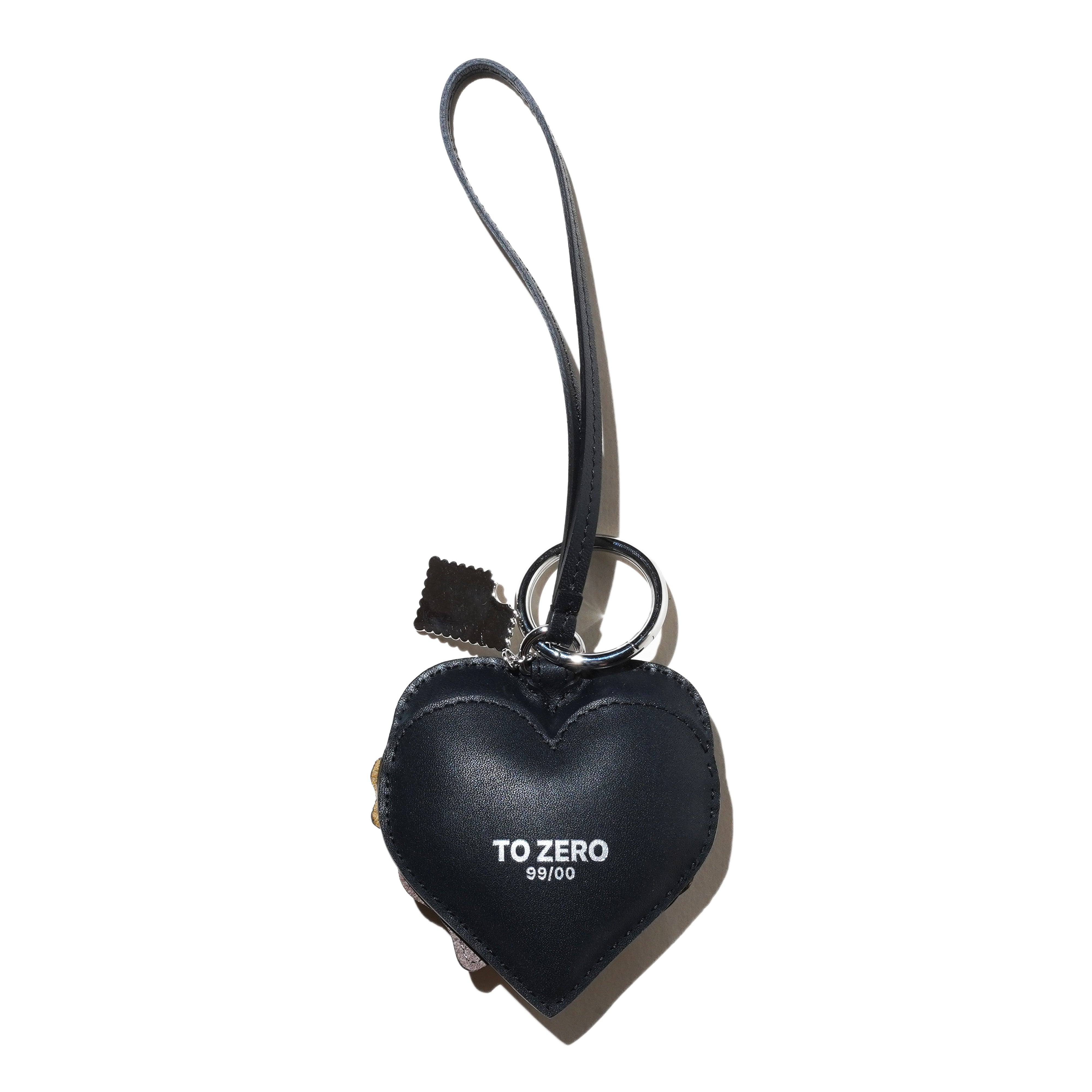 'THE BIG CHEESE' LEATHER BAG CHARM (BLACK)