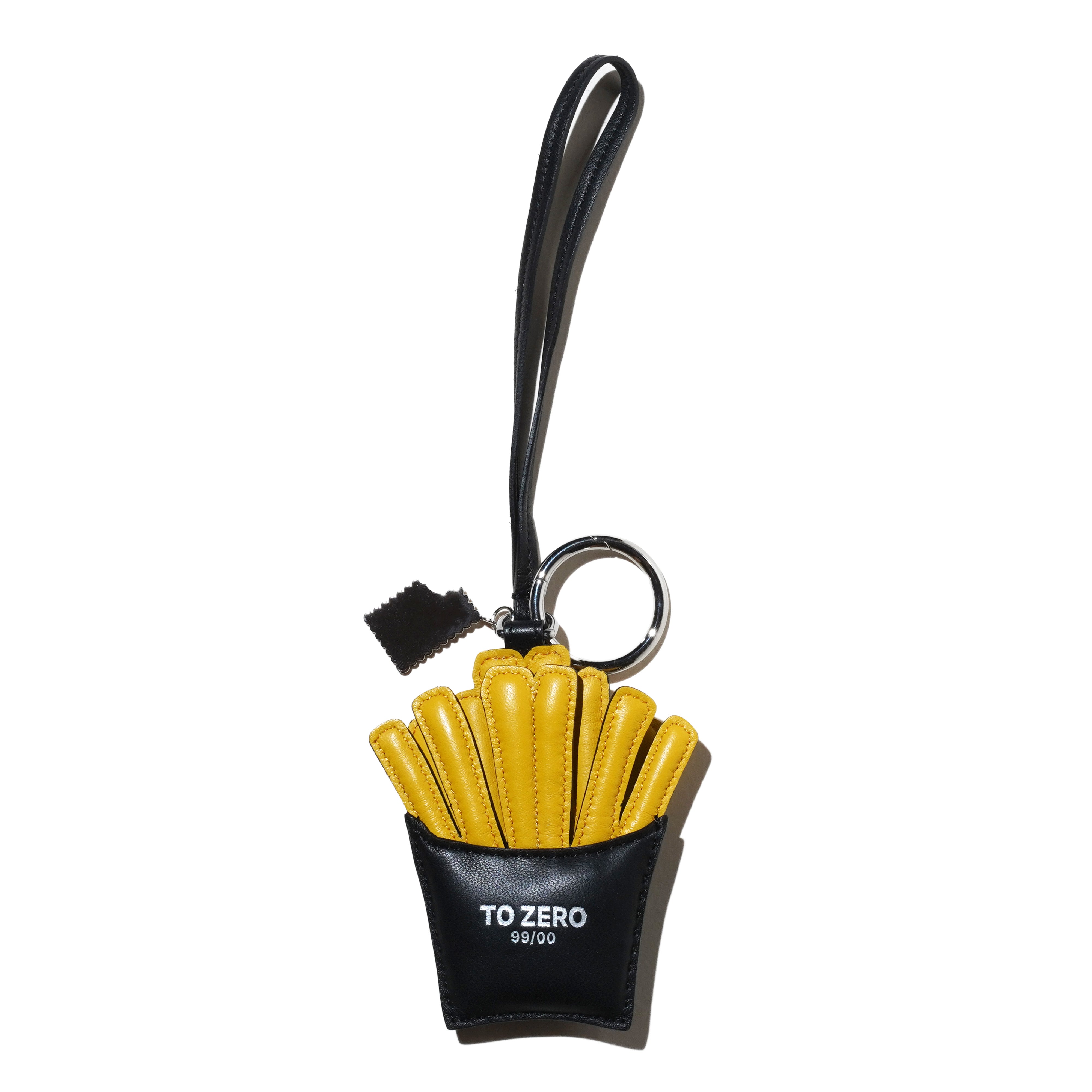 'THE CLASSIC COMBO' LEATHER BAG CHARM (BLACK)