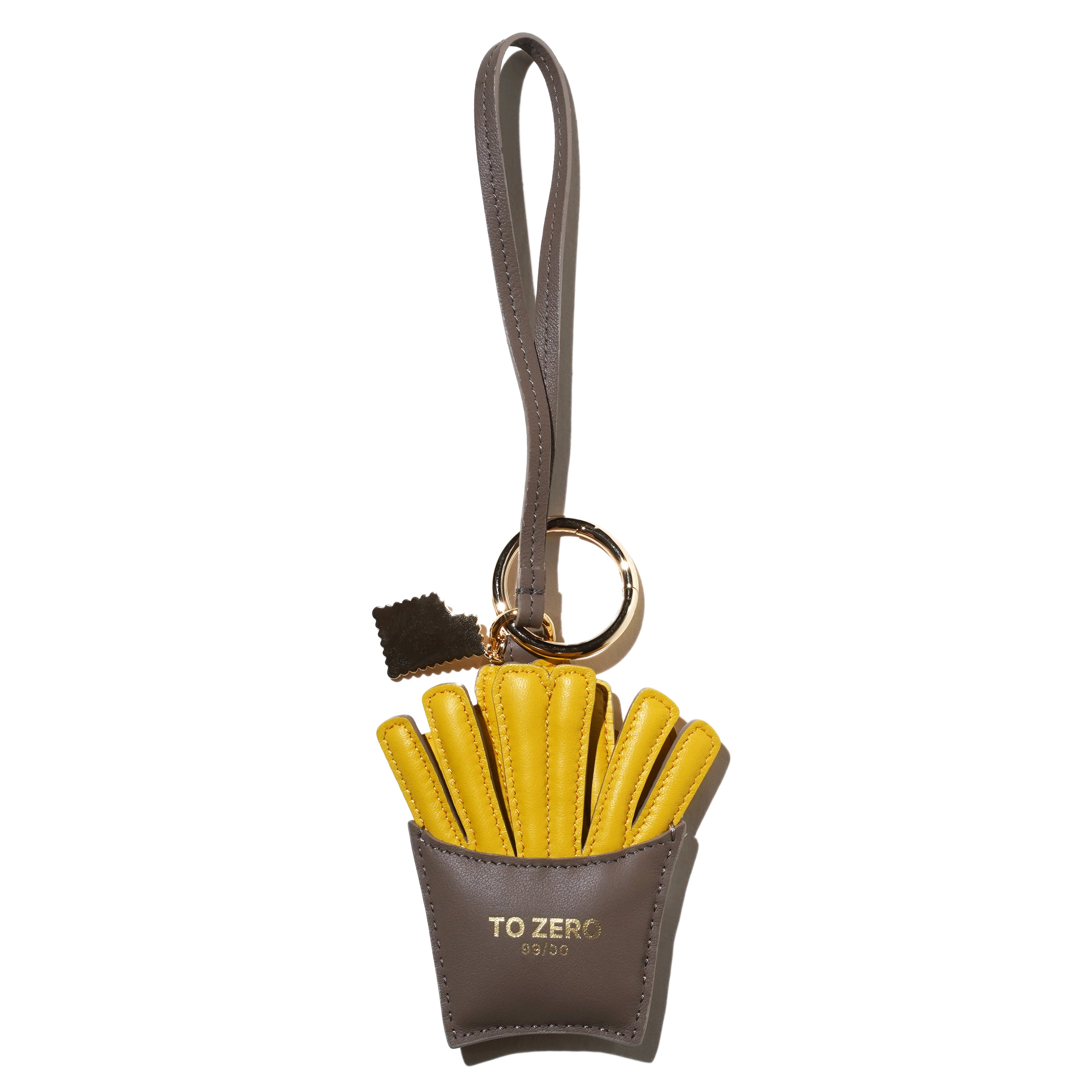 'THE CLASSIC COMBO' LEATHER BAG CHARM (BROWN)