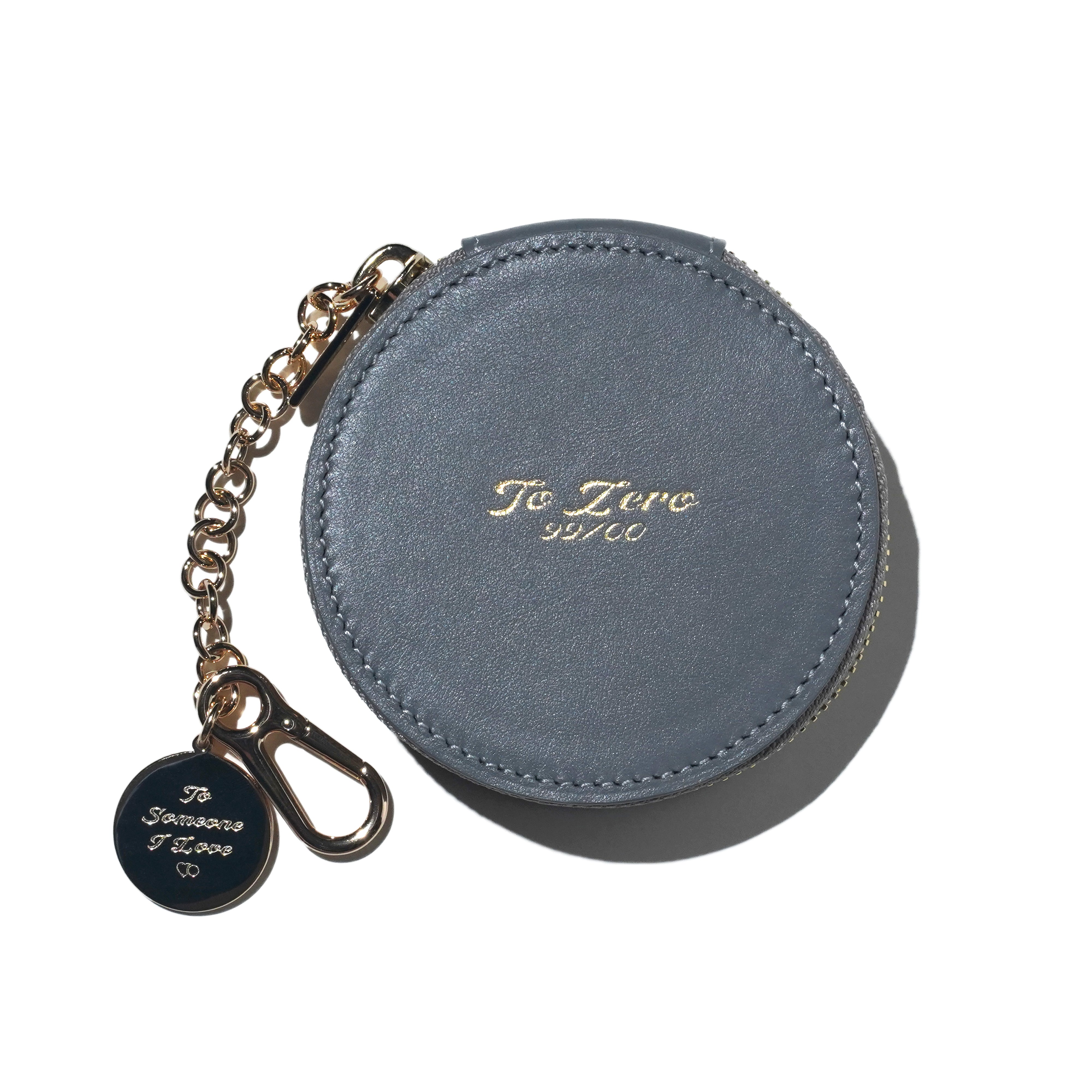 THE PETALS OF LOVE' COINS POUCH KEYCHAIN (GREY)