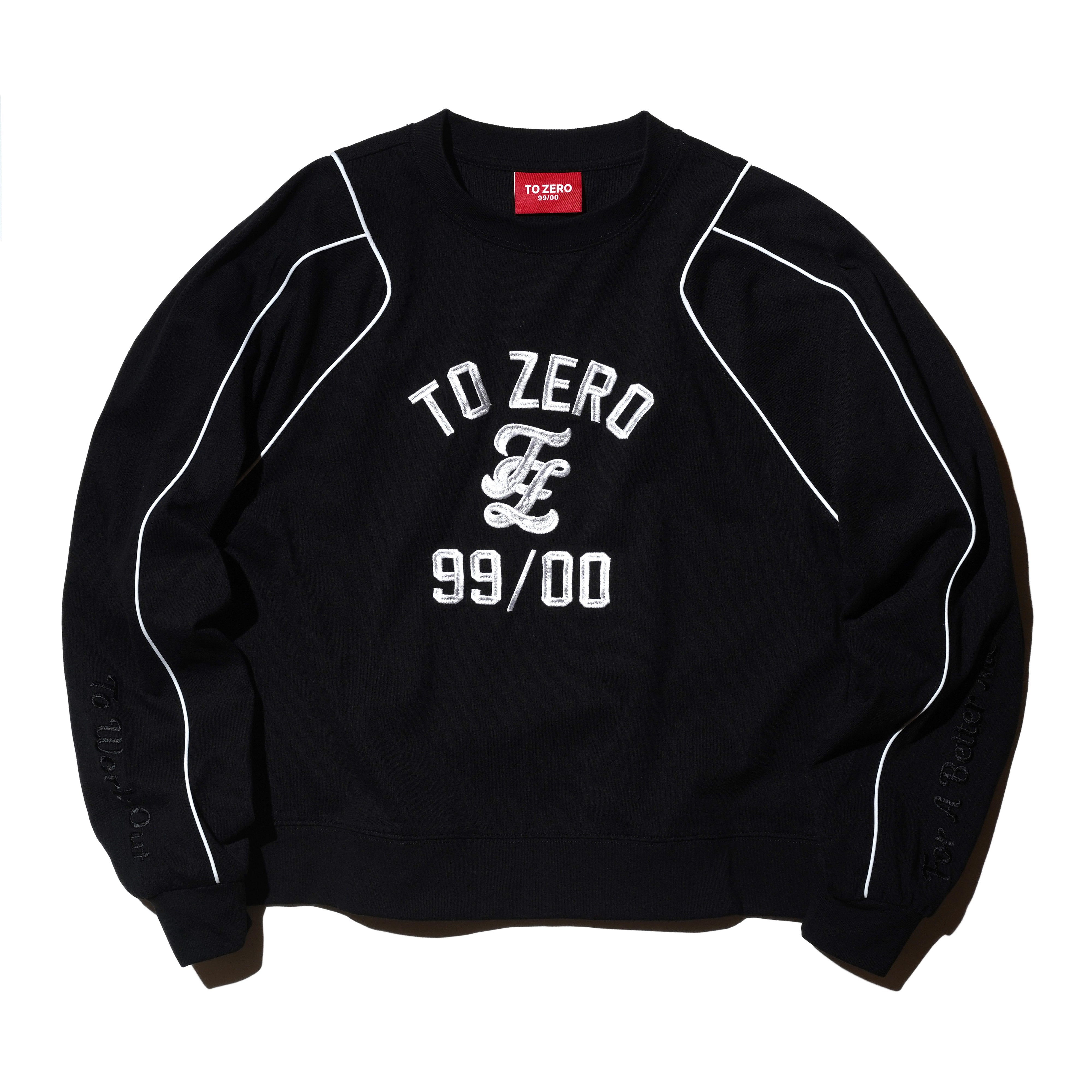 TO ZERO 99/00 撞色滾邊上衣 (黑色)