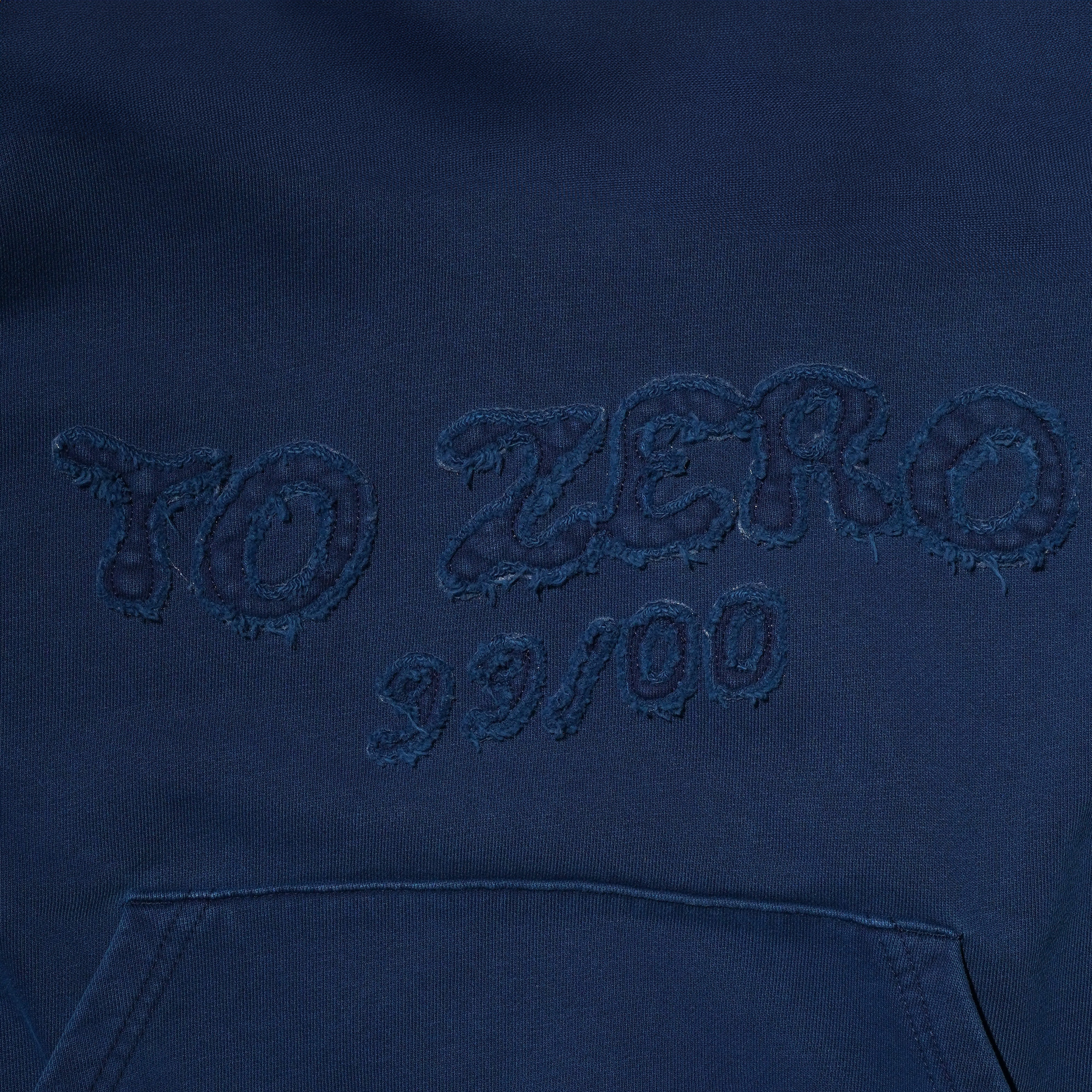 'TO ZERO 99/00' WAVY LOGO 成衣染色連帽衛衣