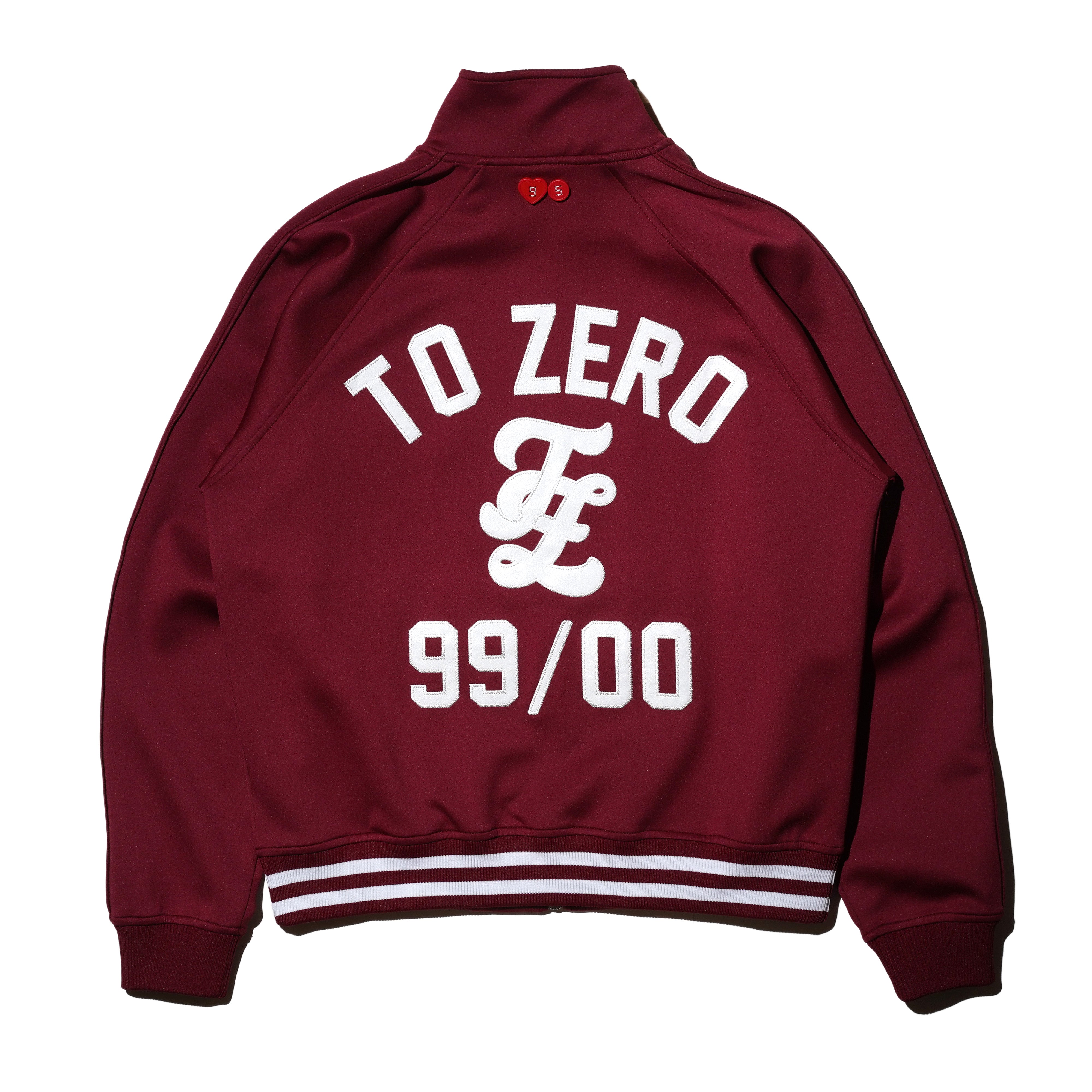 TO ZERO 99/00 刺繡運動夾克 (深紅色)