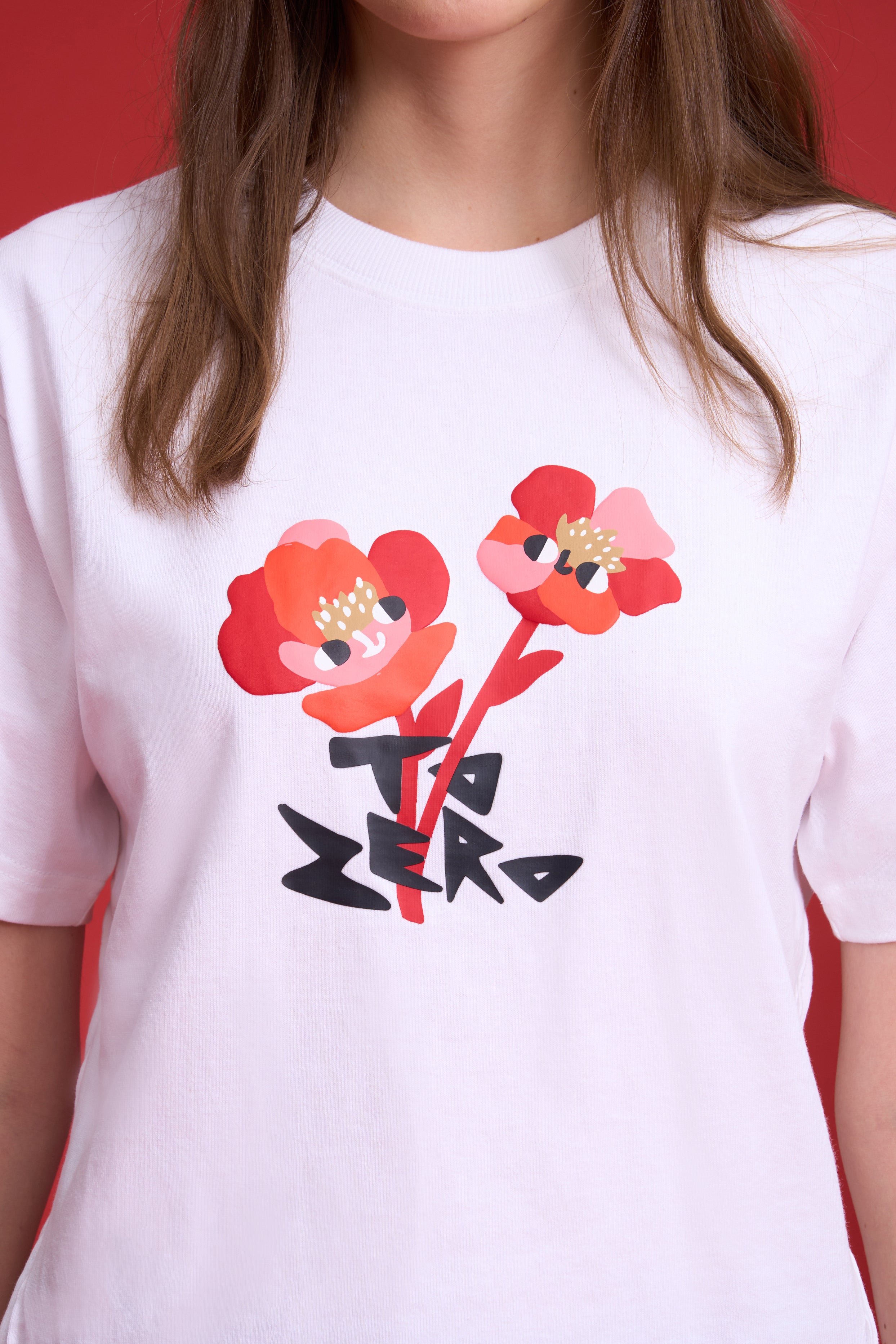 TO ZERO 'Floral Friends' T-SHIRT (WHITE)