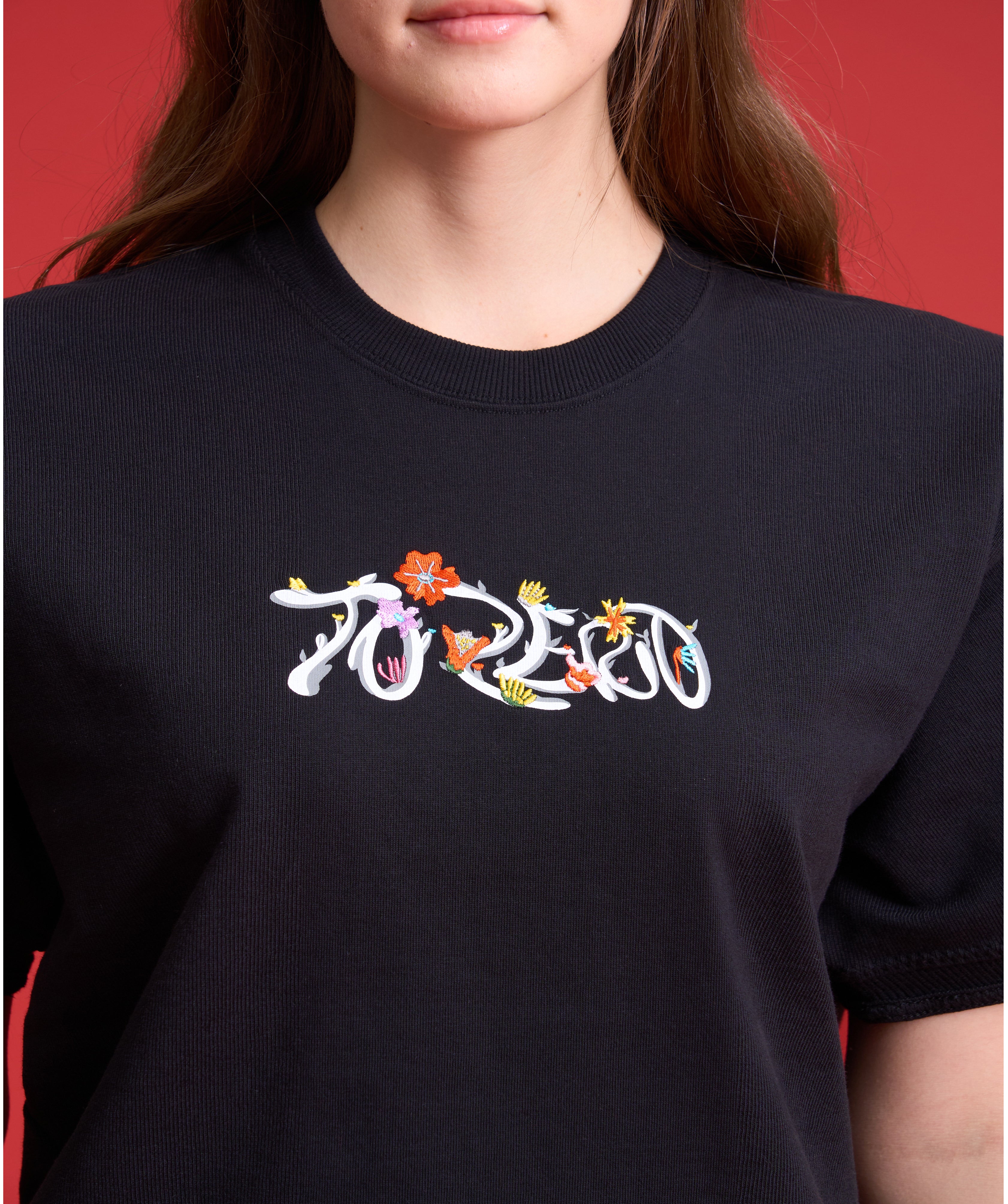 TO ZERO 'Floral Fete' T-SHIRT (BLACK)