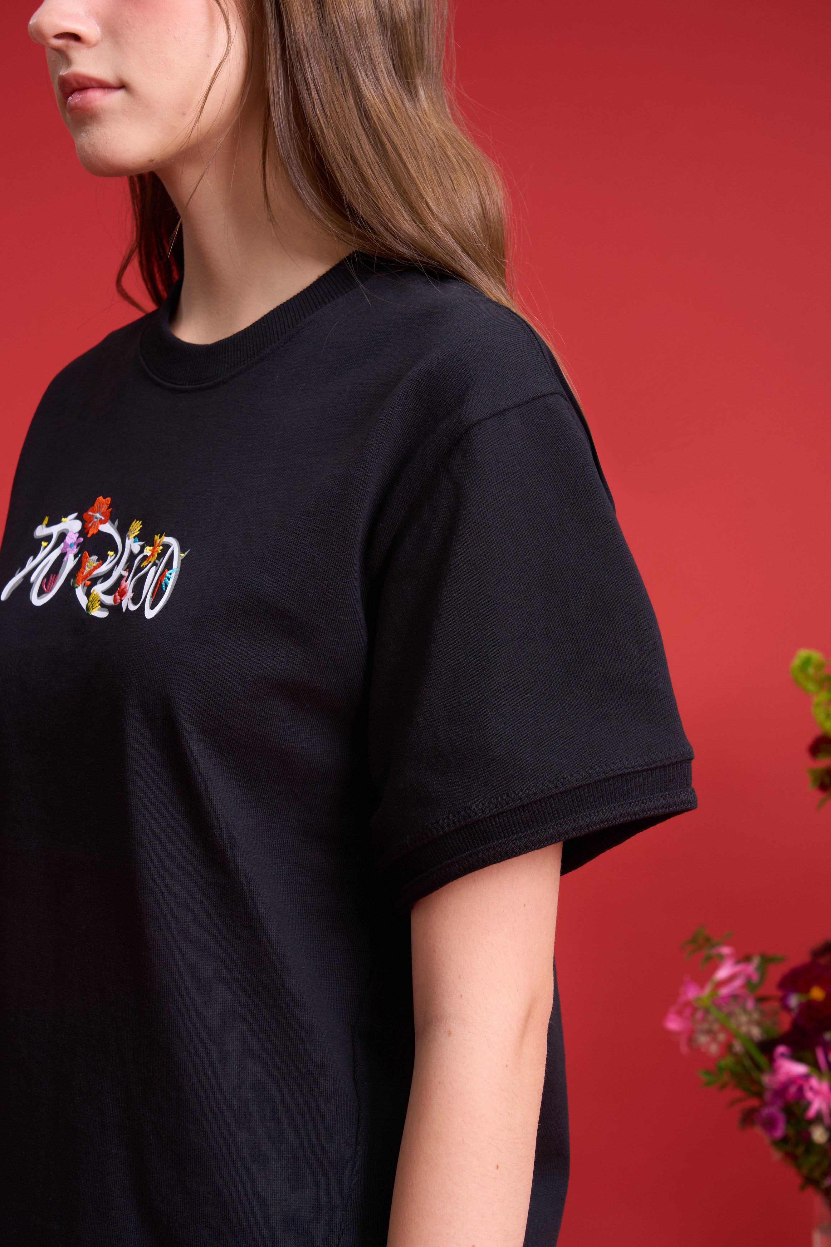 TO ZERO 'Floral Fete' T-SHIRT (BLACK)