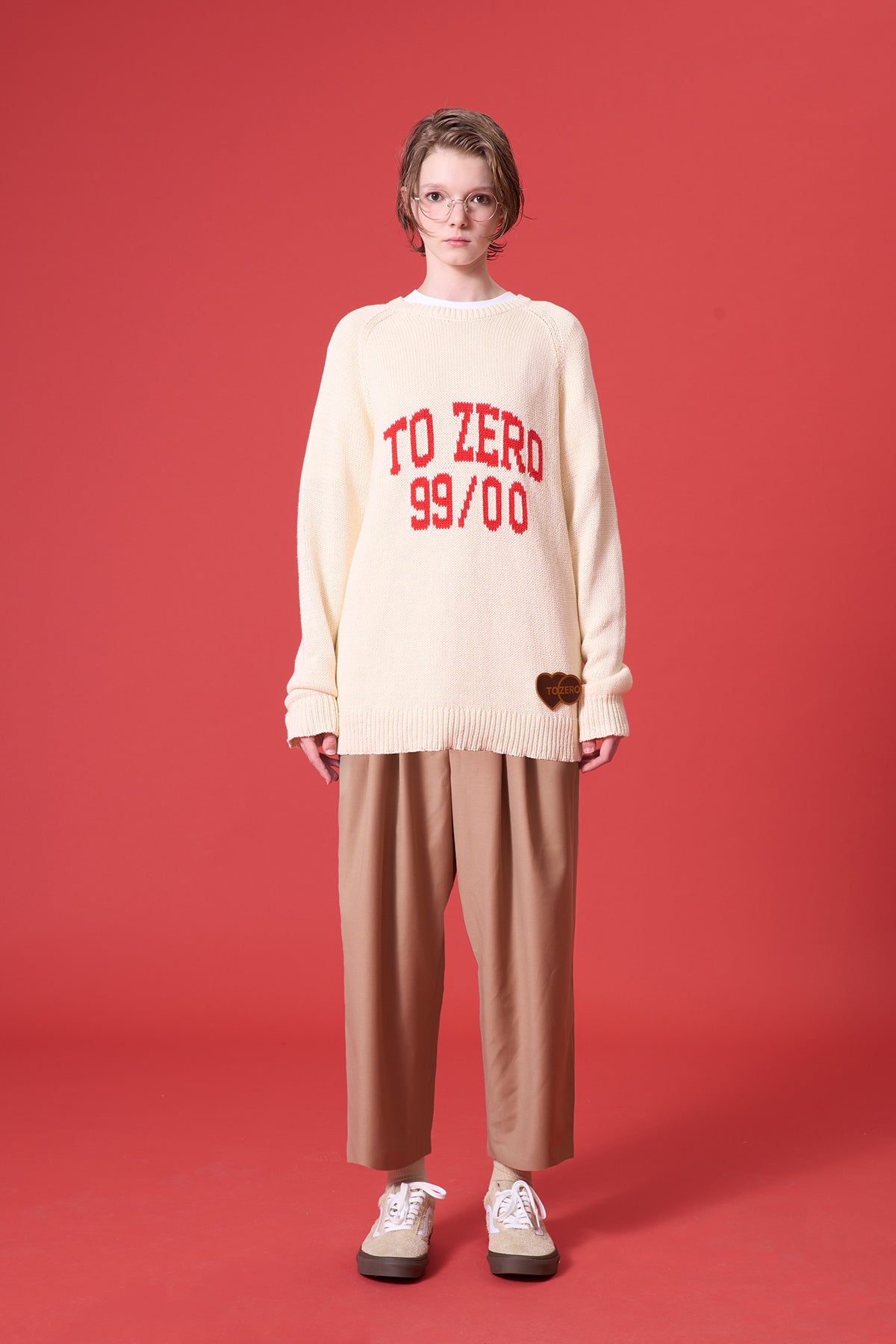 'TO ZERO 99/00' 嵌花針織套頭衫