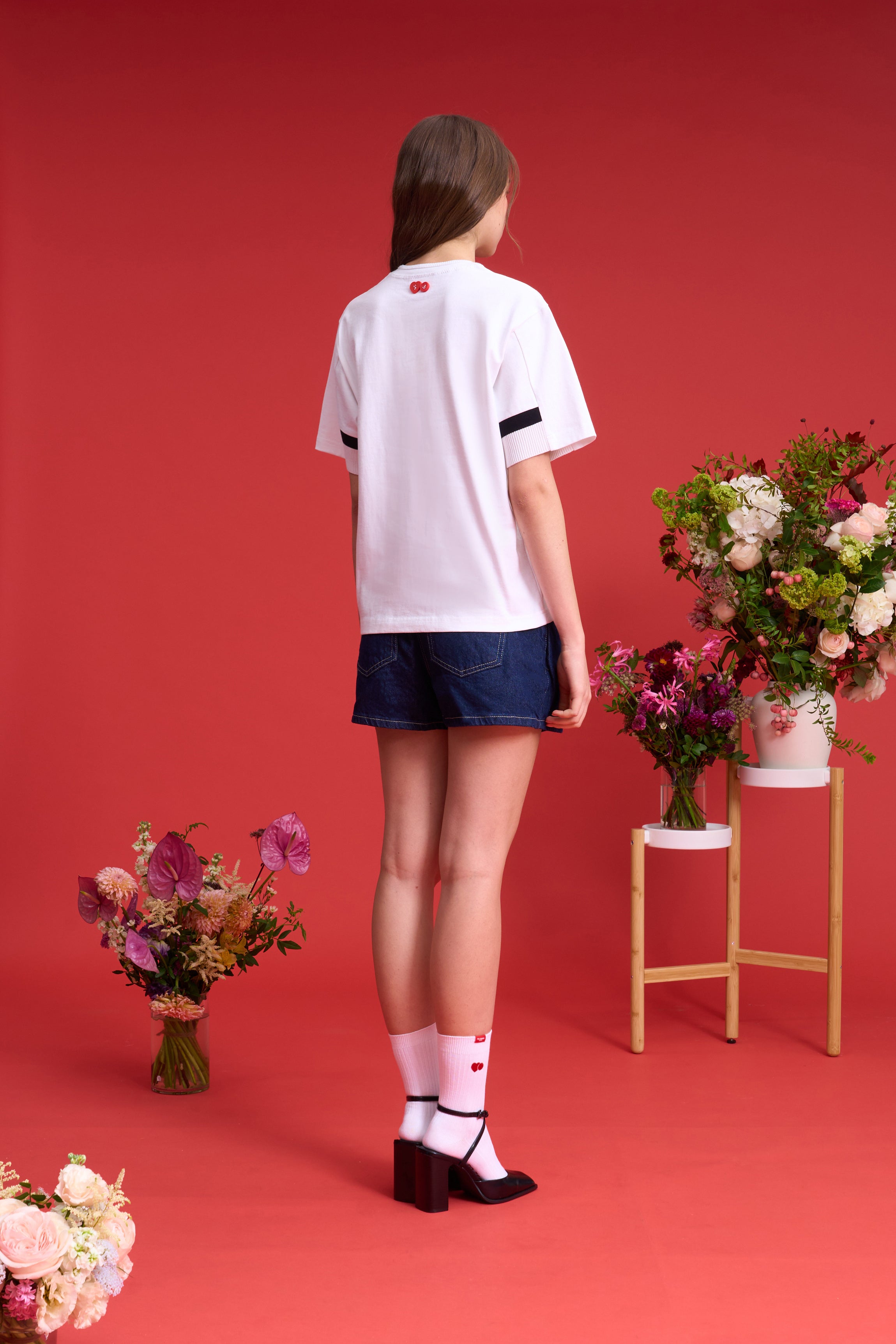 TO ZERO 'Spray Flower' T-SHIRT (WHITE)