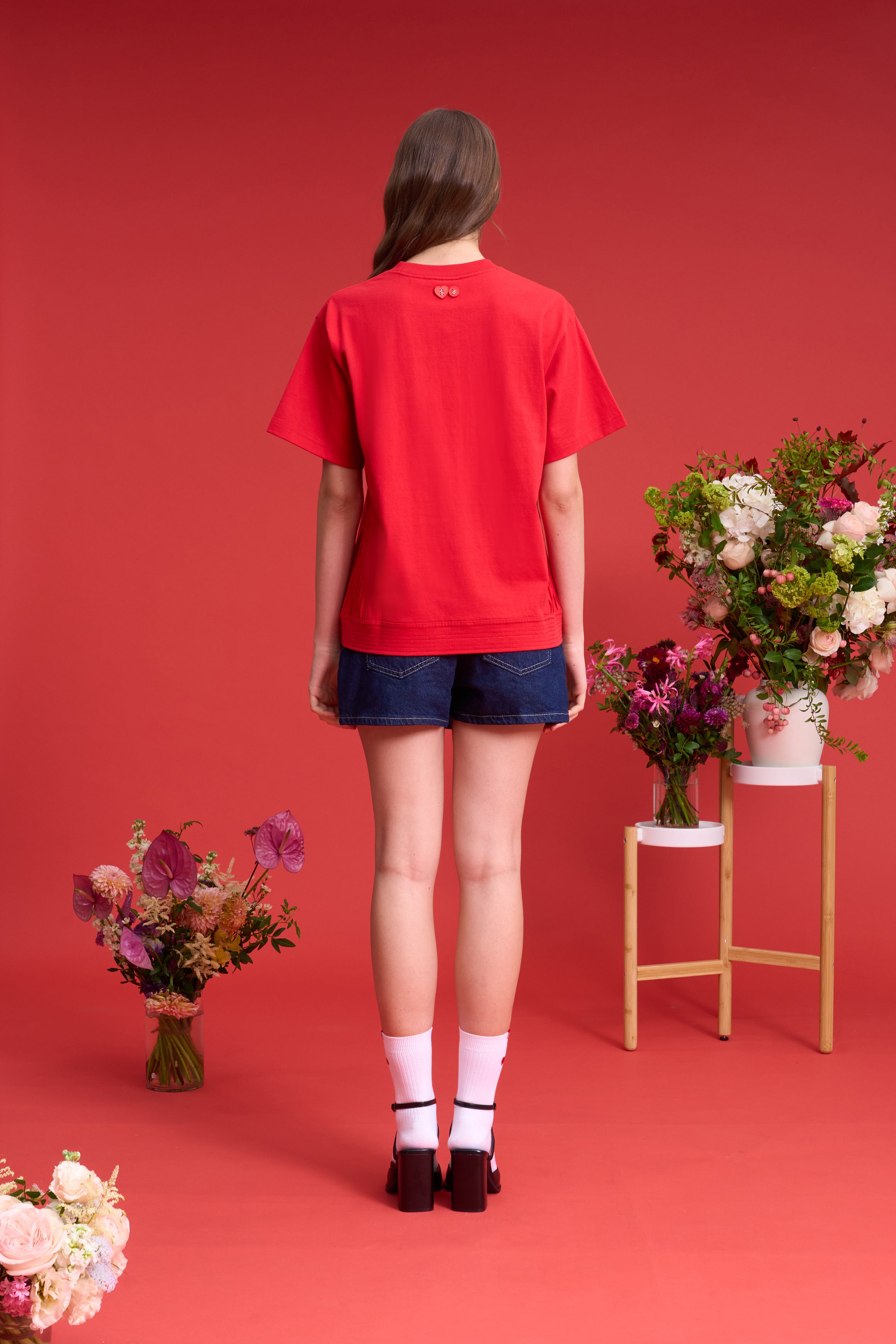 TO ZERO 'Floral Friends' T-SHIRT (RED)