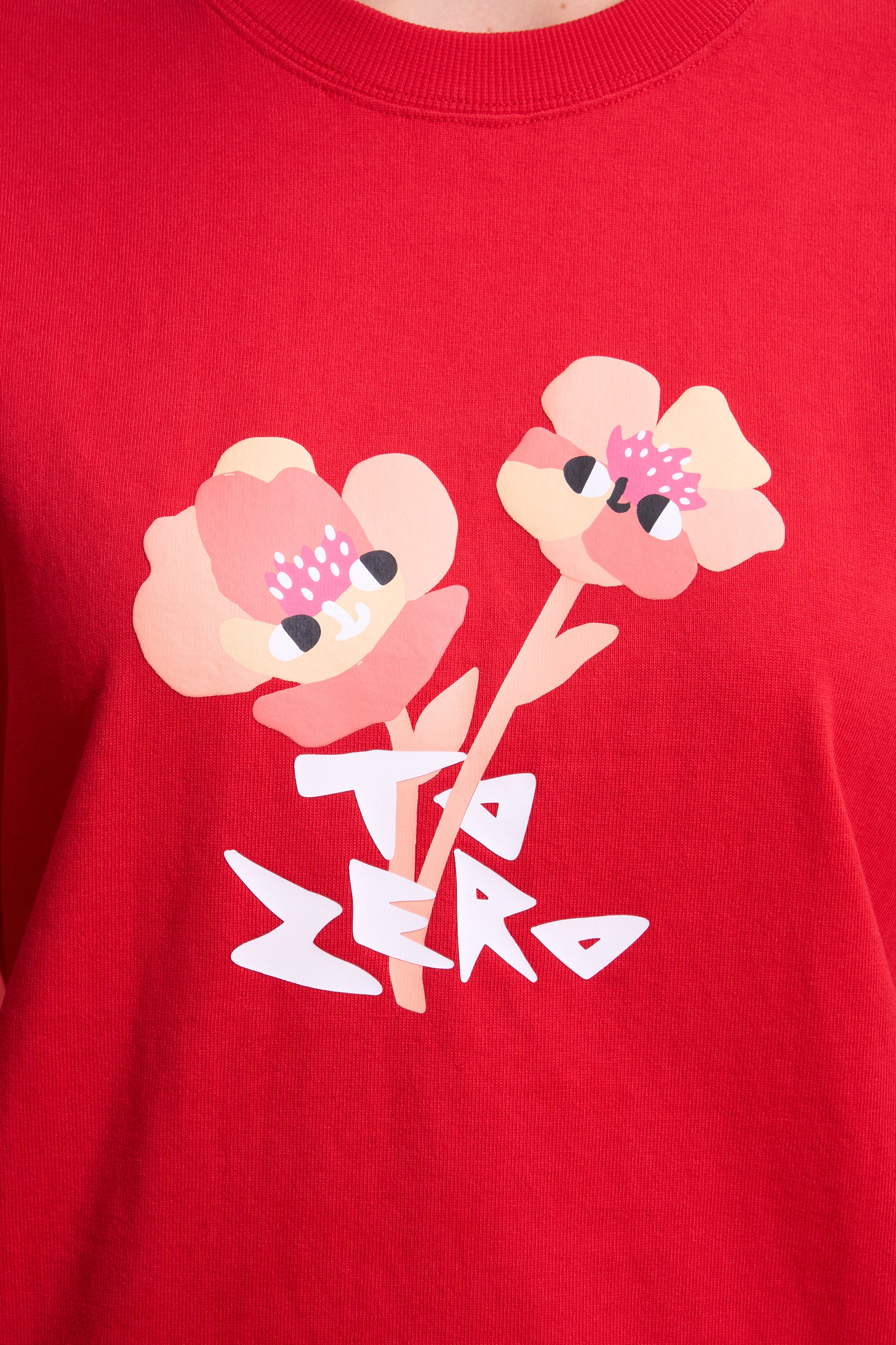 TO ZERO 'Floral Friends' T-SHIRT (RED)
