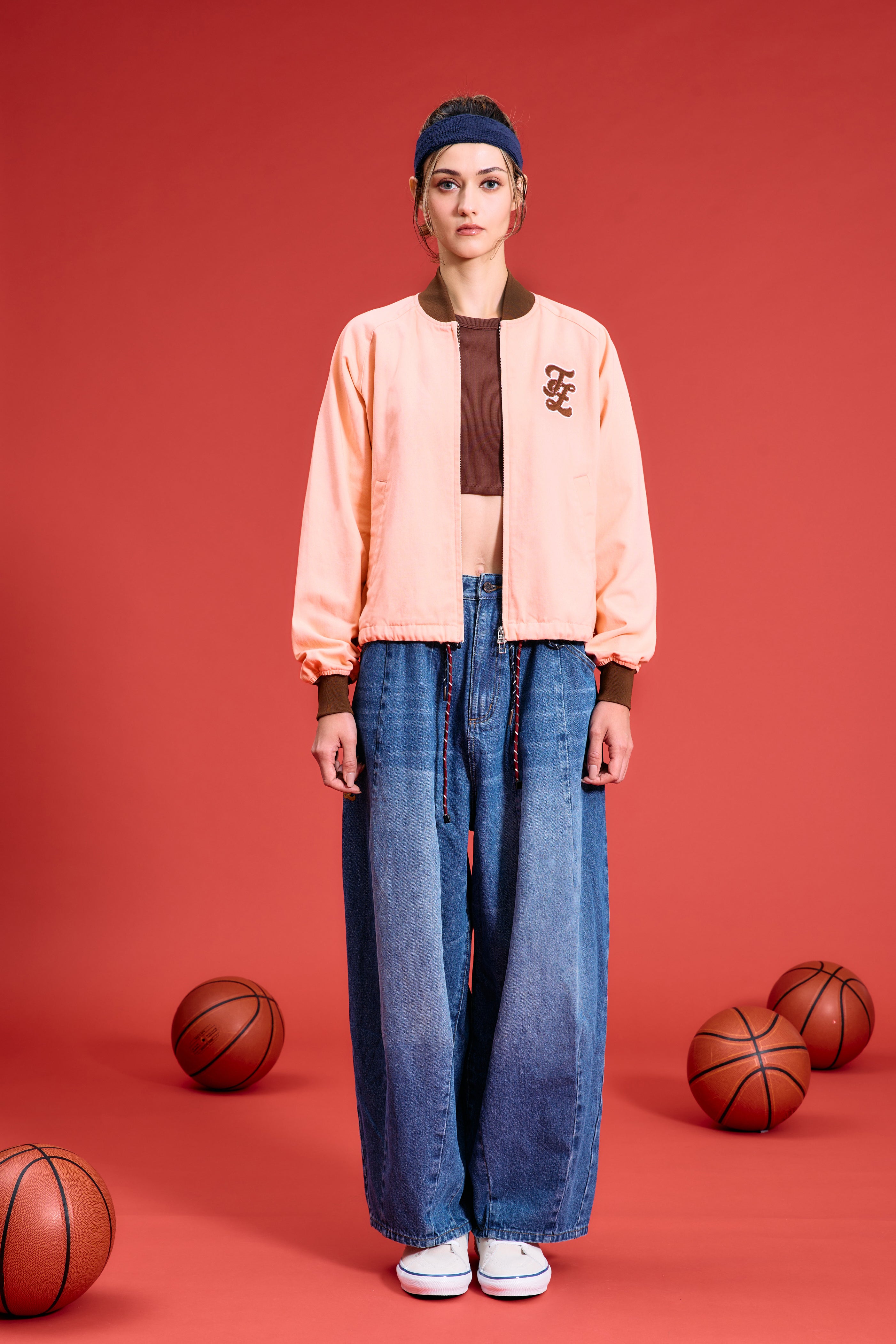 TO ZERO 'TZ VARSITY' 棒球夾克 (桃色)