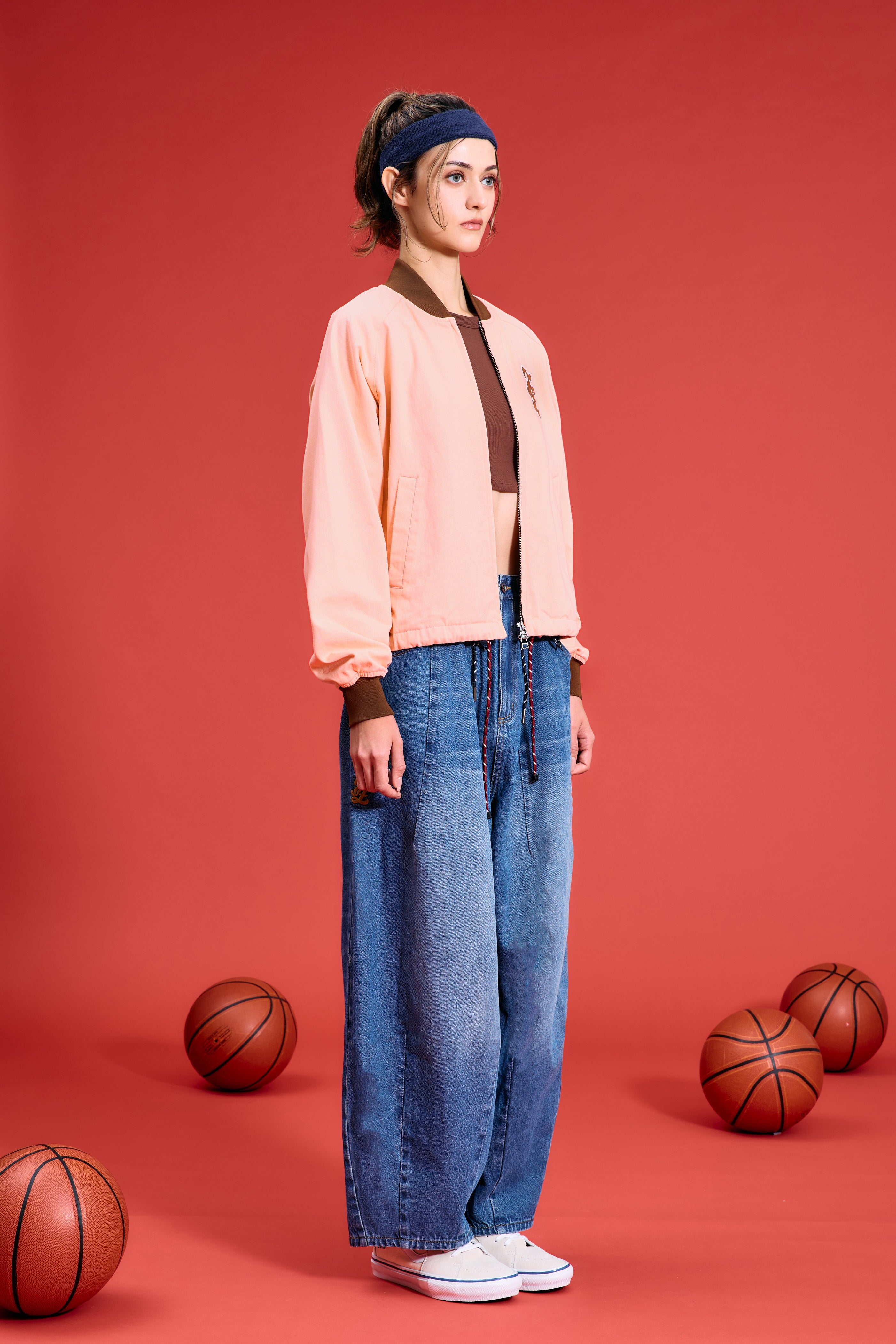 TO ZERO 'TZ VARSITY' 棒球夾克 (桃色)