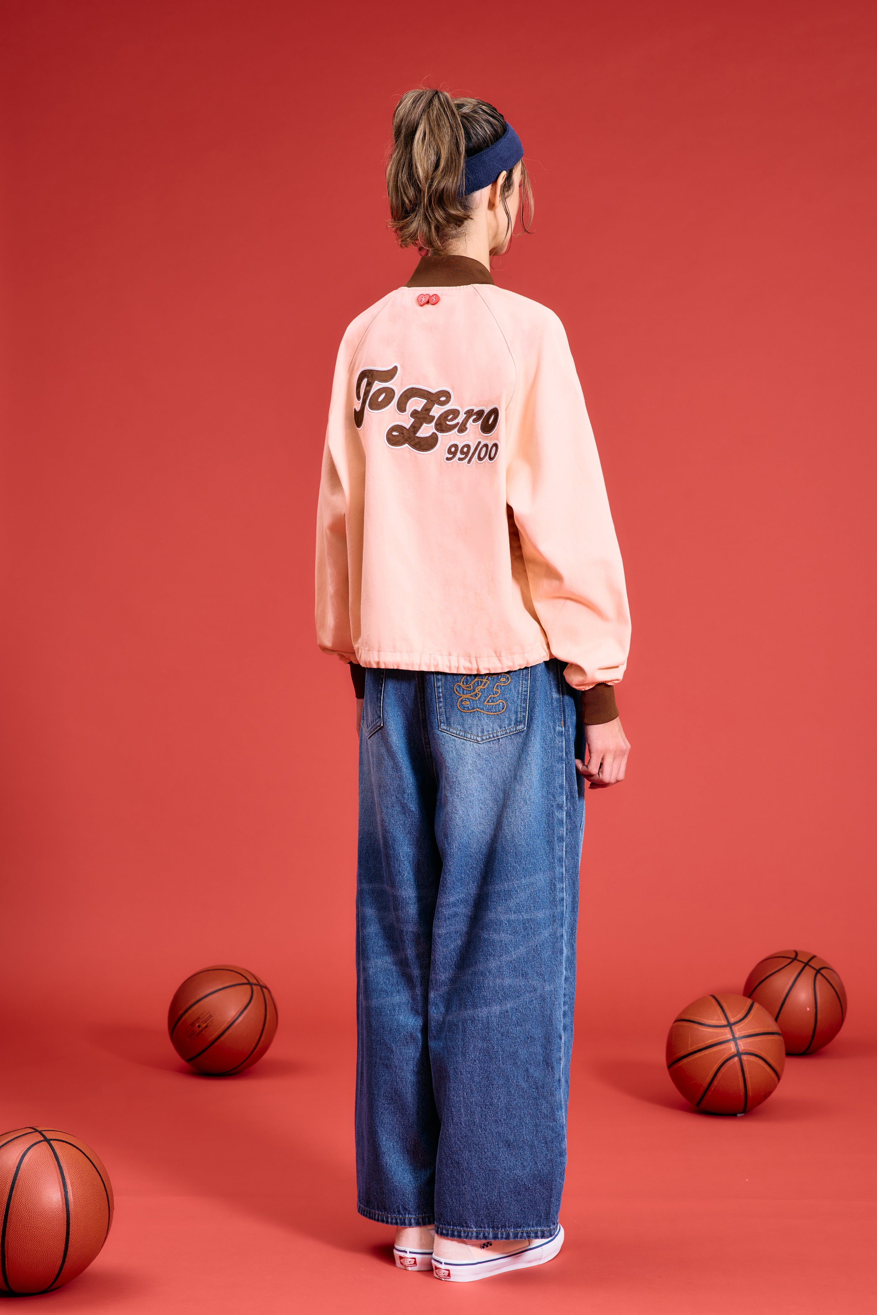 TO ZERO 'TZ VARSITY' 棒球夾克 (桃色)