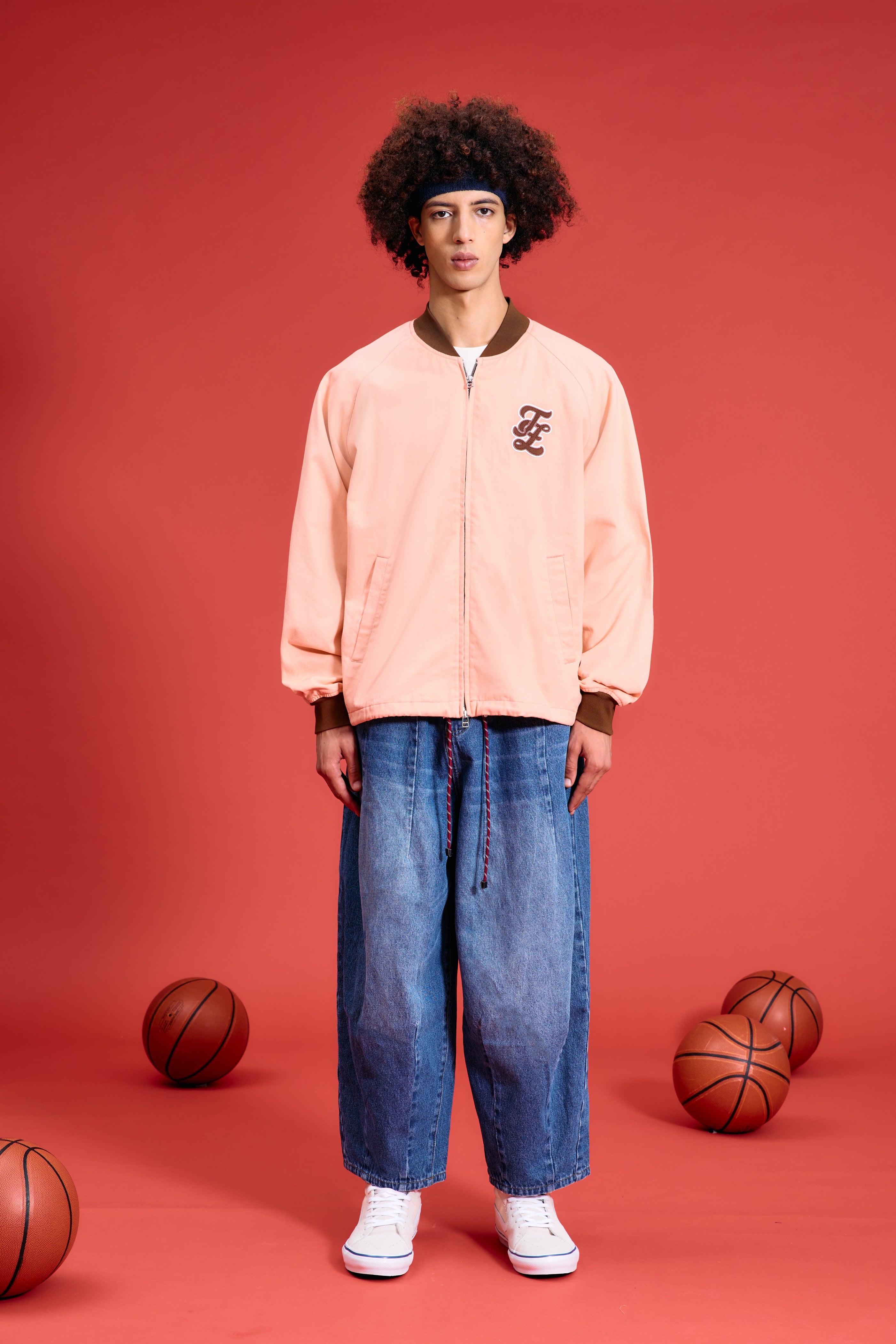 TO ZERO 'TZ VARSITY' 棒球夾克 (桃色)