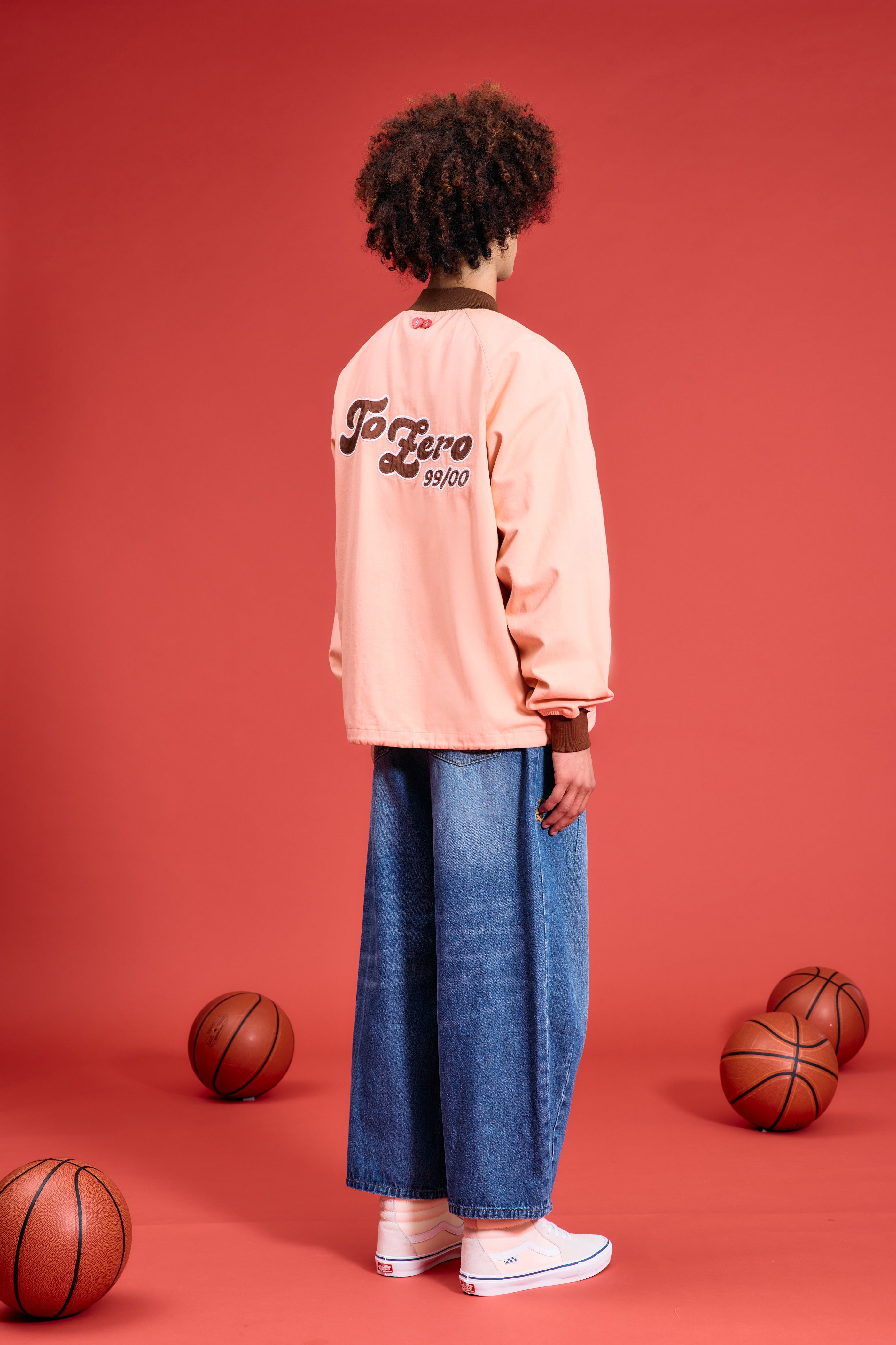 TO ZERO 'TZ VARSITY' 棒球夾克 (桃色)