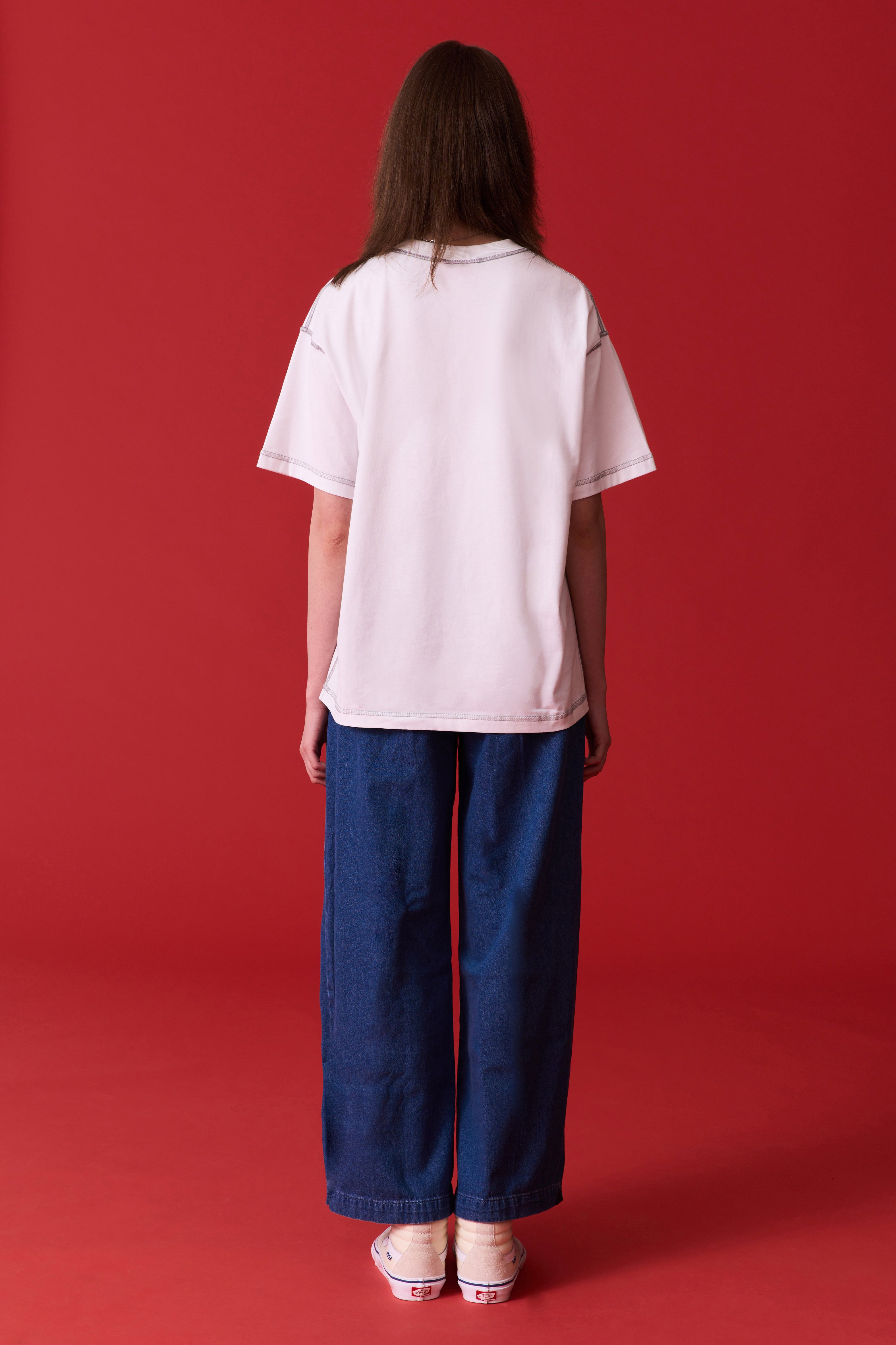 TO ZERO CONTRAST STITCH T-SHIRT TO ZERO (WHITE) **CHARITY TEE