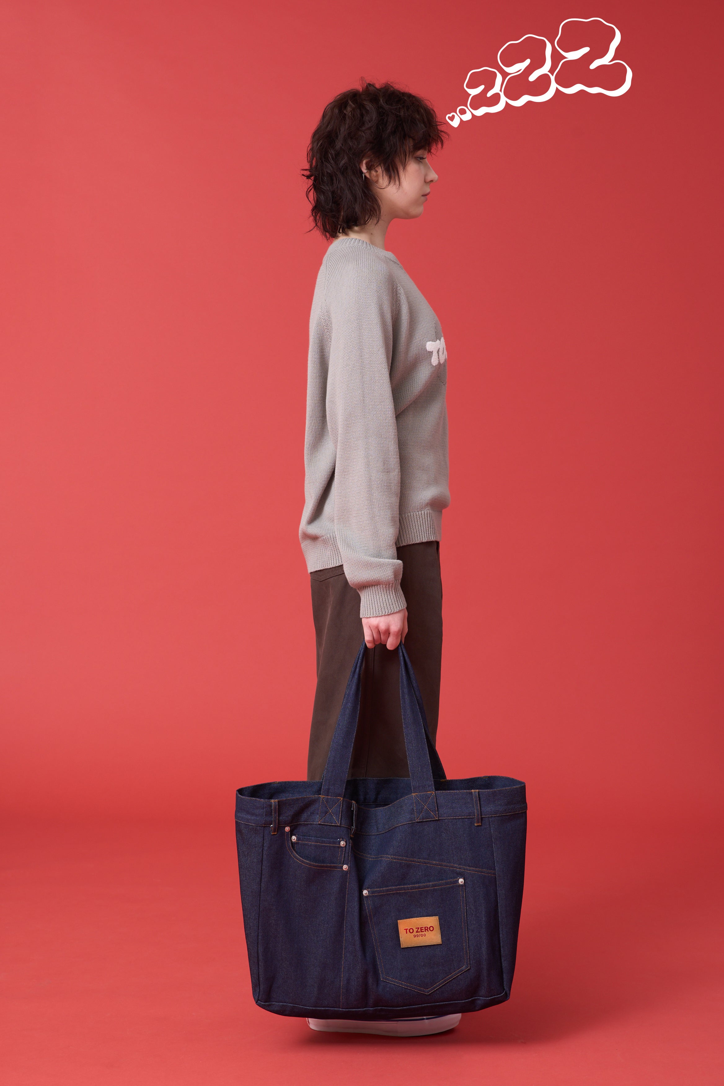 'NOT A JEANS' 牛仔布托特包