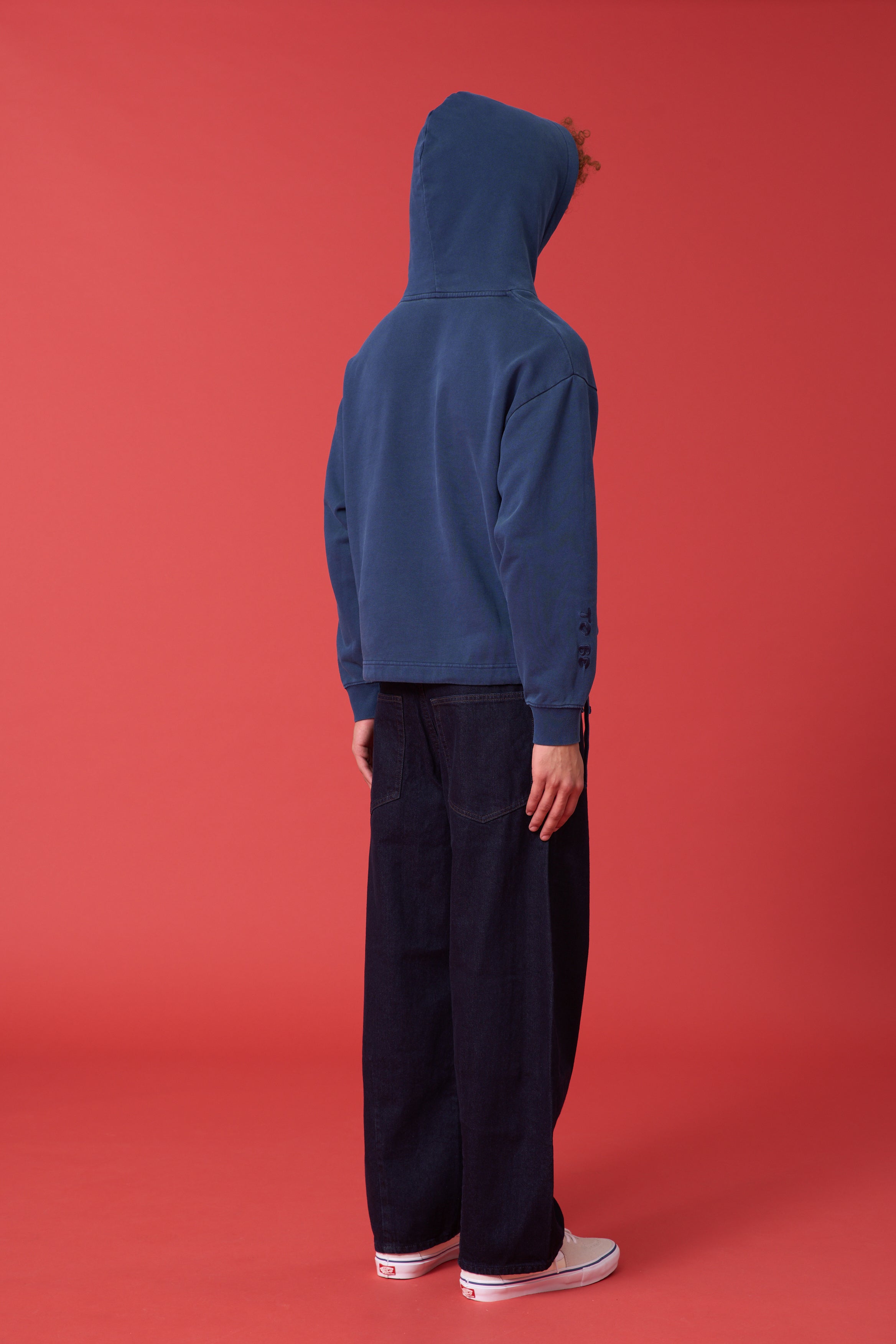 'TO ZERO 99/00' WAVY LOGO 成衣染色連帽衛衣