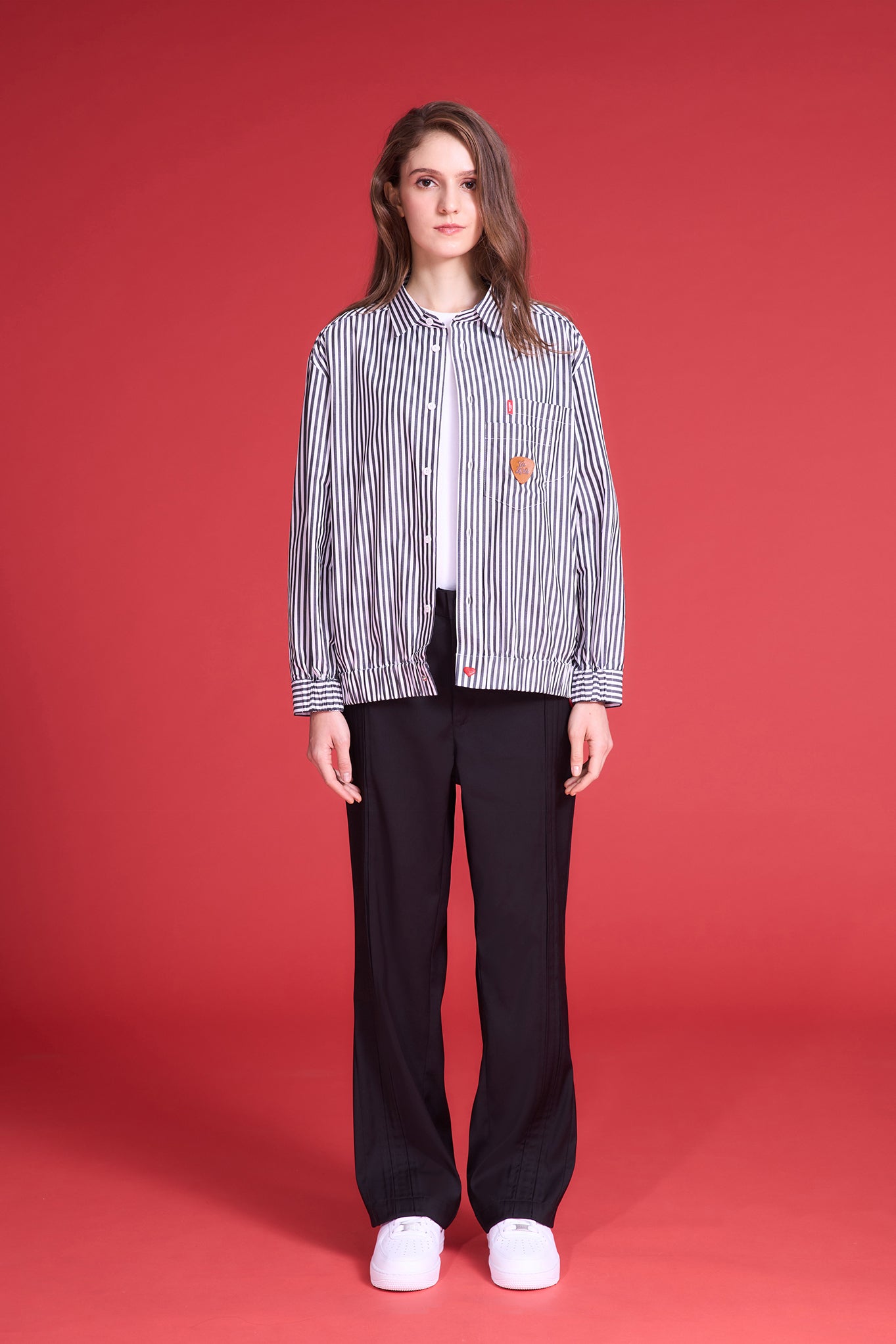 TO ZERO MUSICAL NOTE EMBROIDERED SHACKET