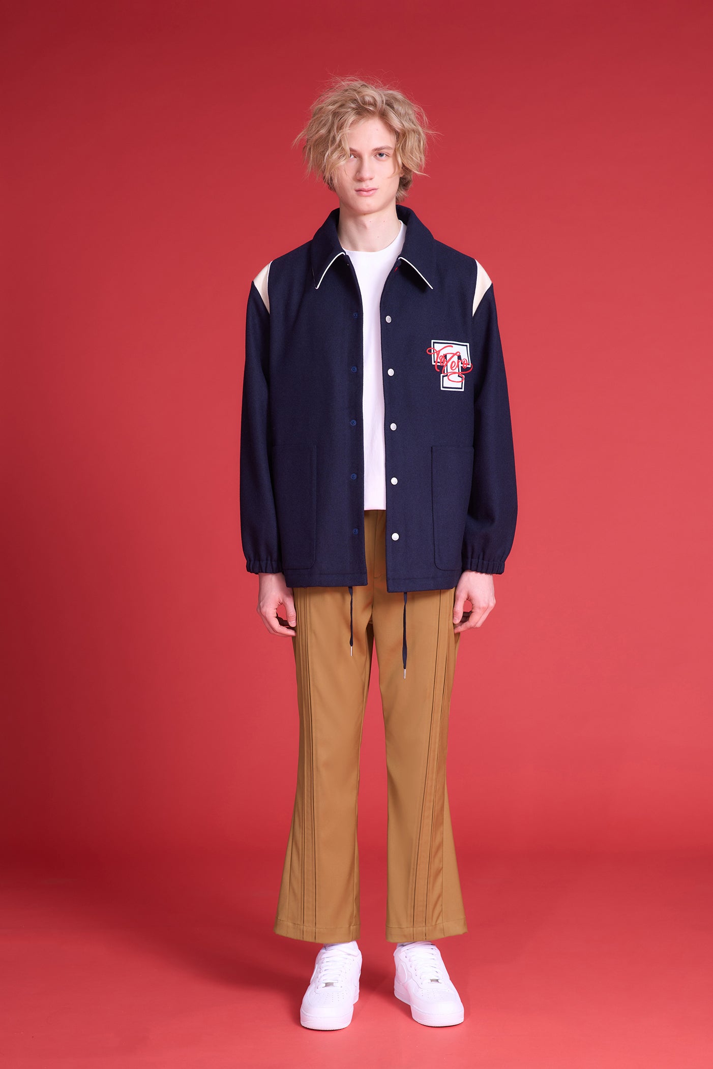 TO ZERO 'MUSIC UNION' FLOCK PRINT COACH JACKET