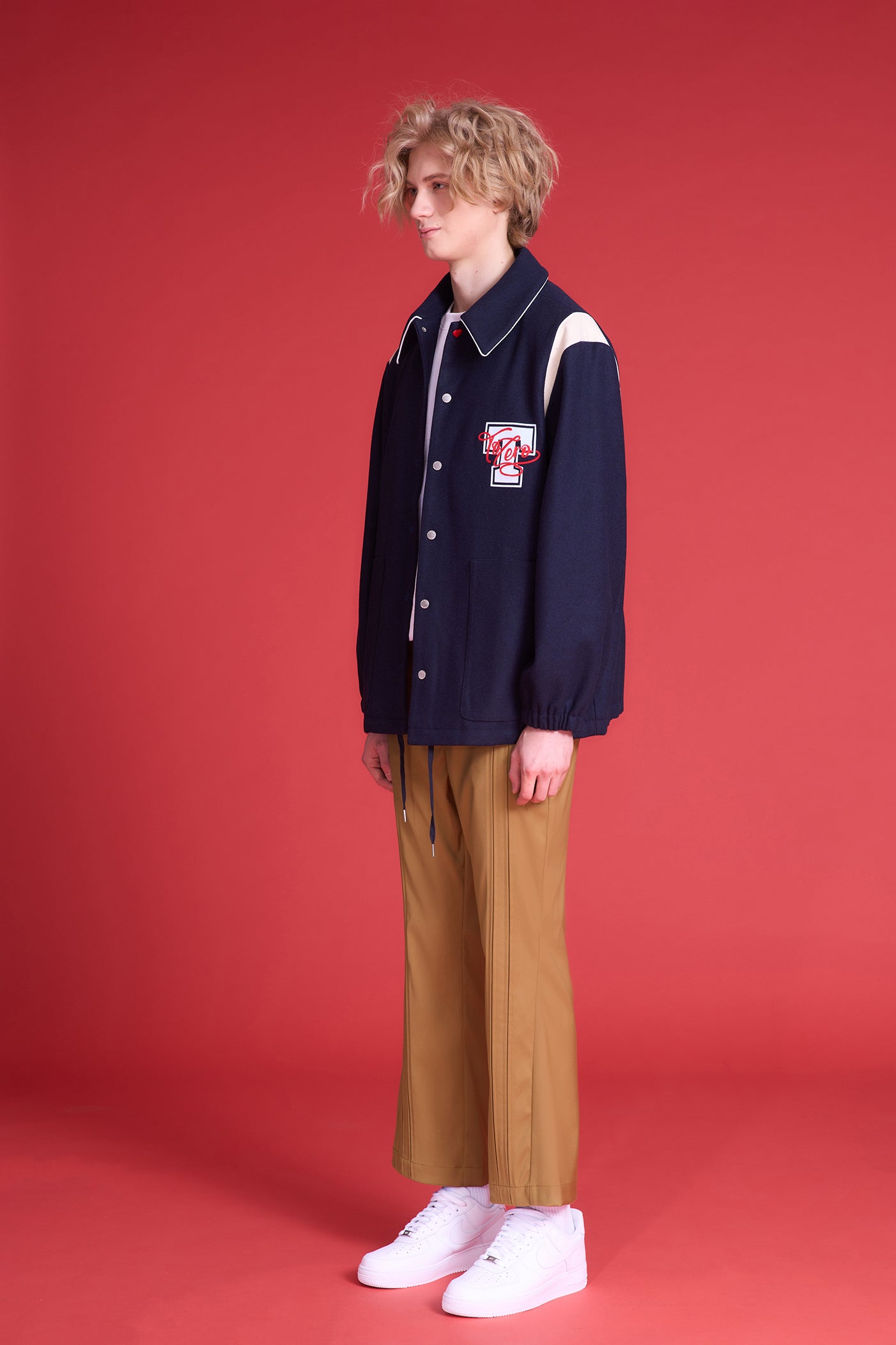 TO ZERO 'MUSIC UNION' FLOCK PRINT COACH JACKET