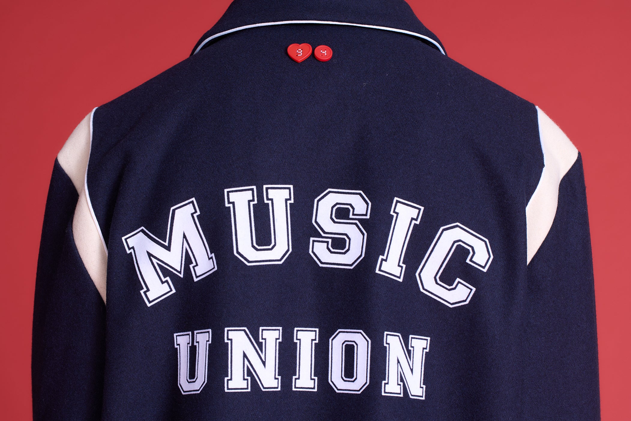TO ZERO 'MUSIC UNION' FLOCK PRINT COACH JACKET
