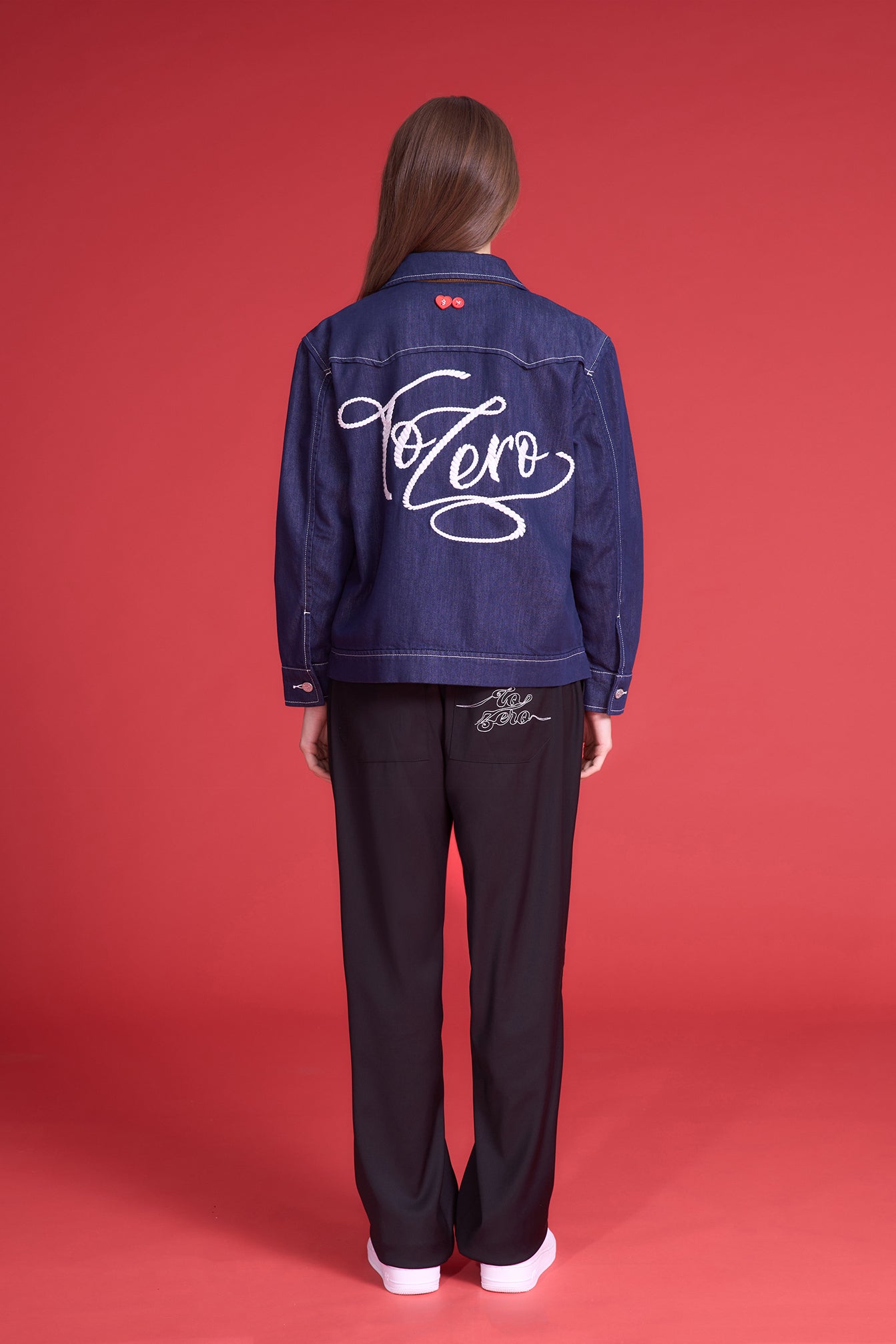 TO ZERO TWISTED EMBROIDERED DENIM JACKET