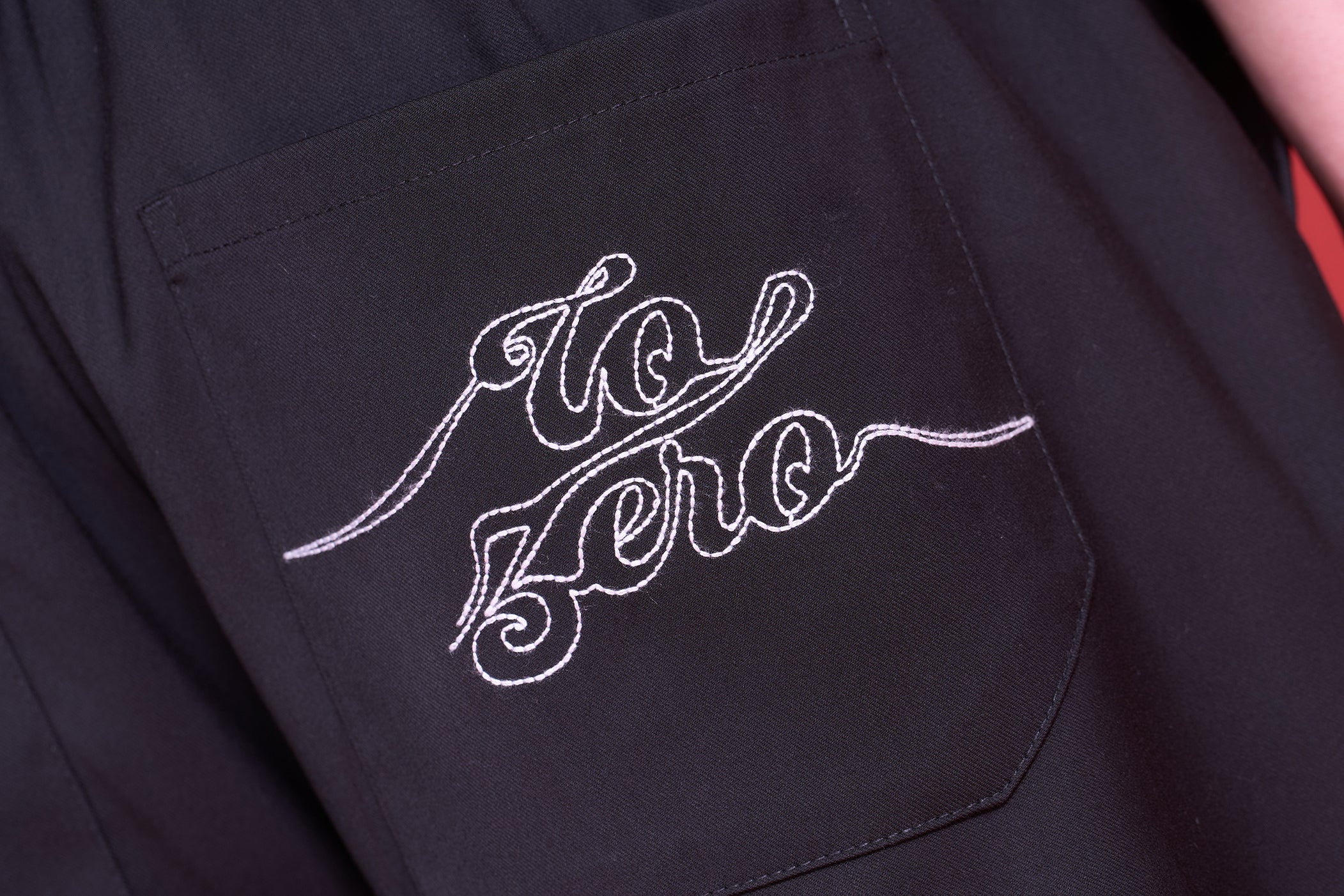 TO ZERO GUITAR PICK & LEATHER POUCH FLARE PANTS (BLACK)