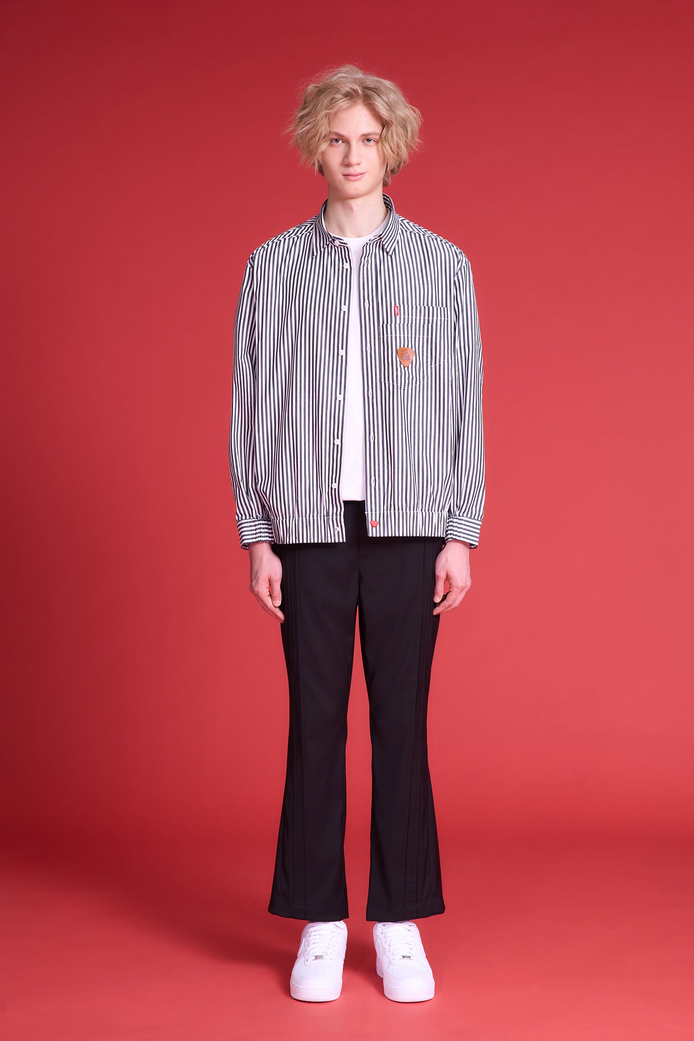 TO ZERO MUSICAL NOTE EMBROIDERED SHACKET