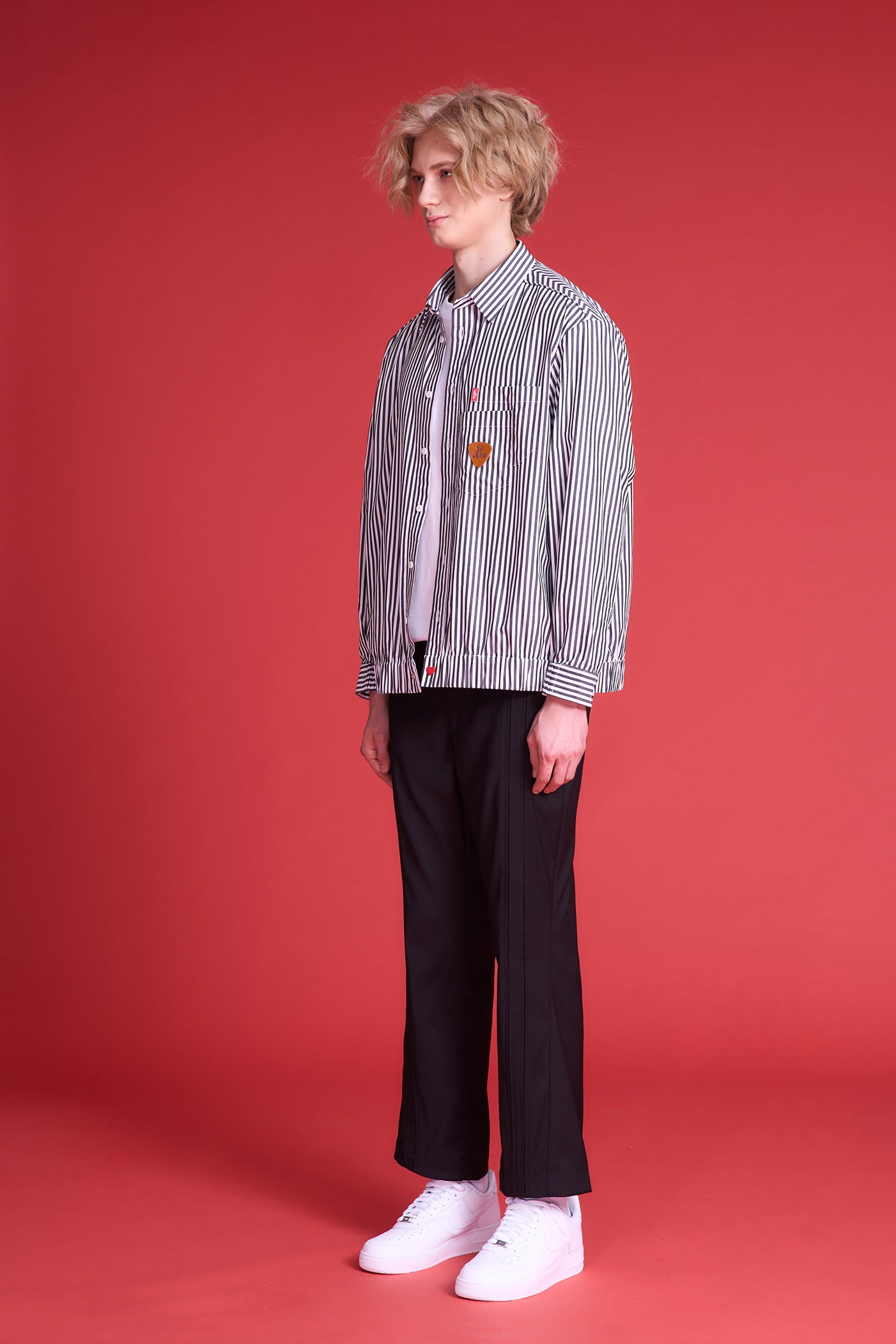 TO ZERO MUSICAL NOTE EMBROIDERED SHACKET