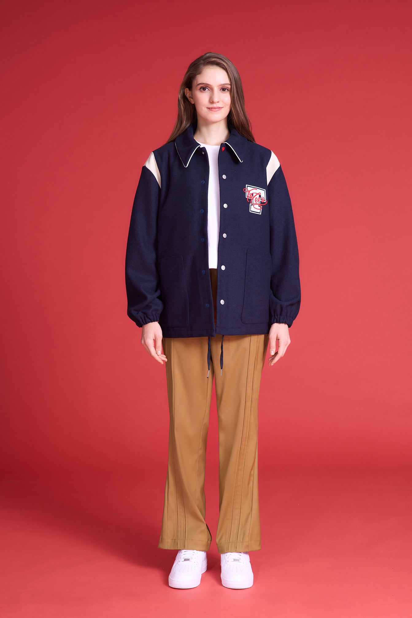 TO ZERO 'MUSIC UNION' FLOCK PRINT COACH JACKET