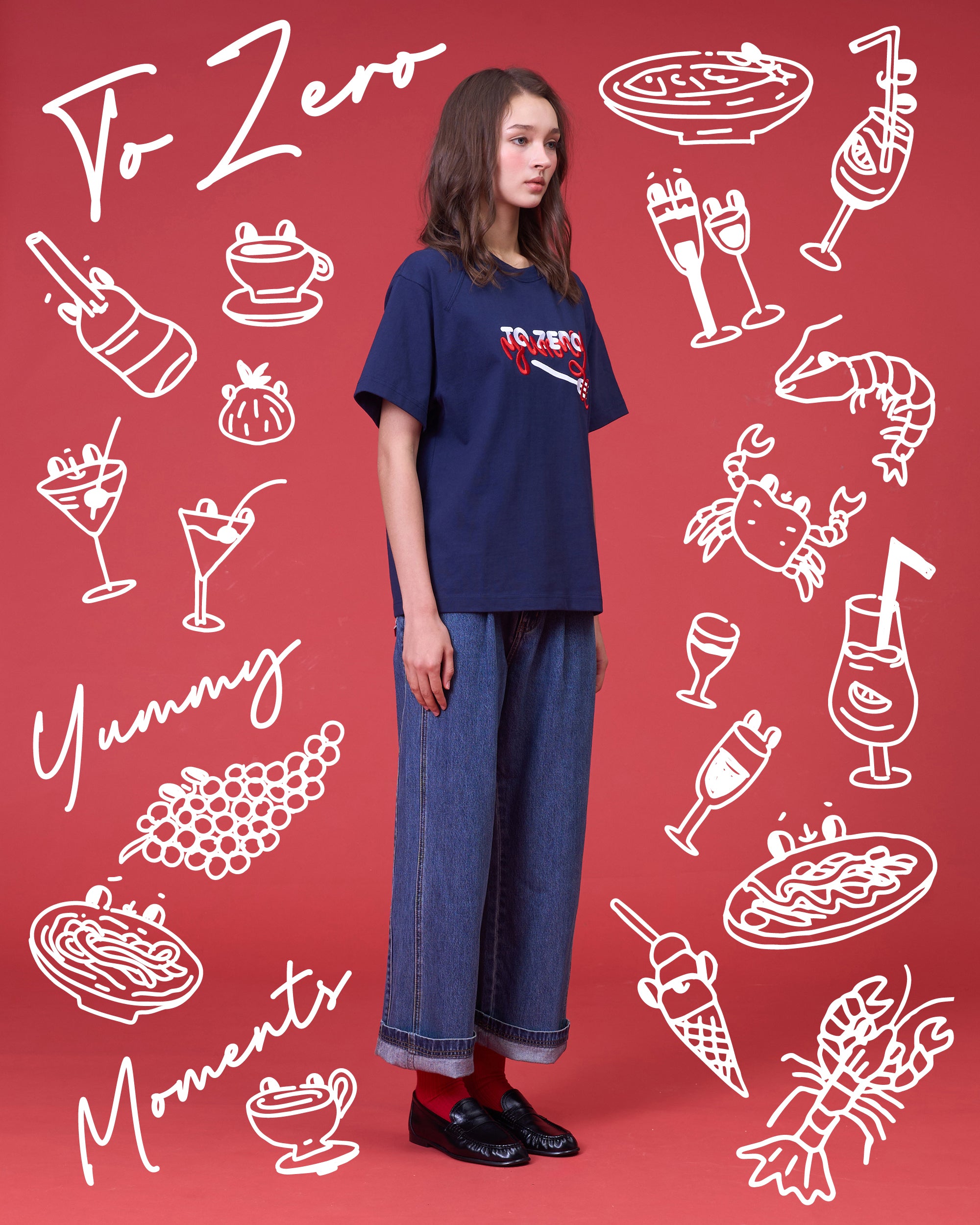 TO ZERO 'AL DENTE!' T-SHIRT (NAVY)