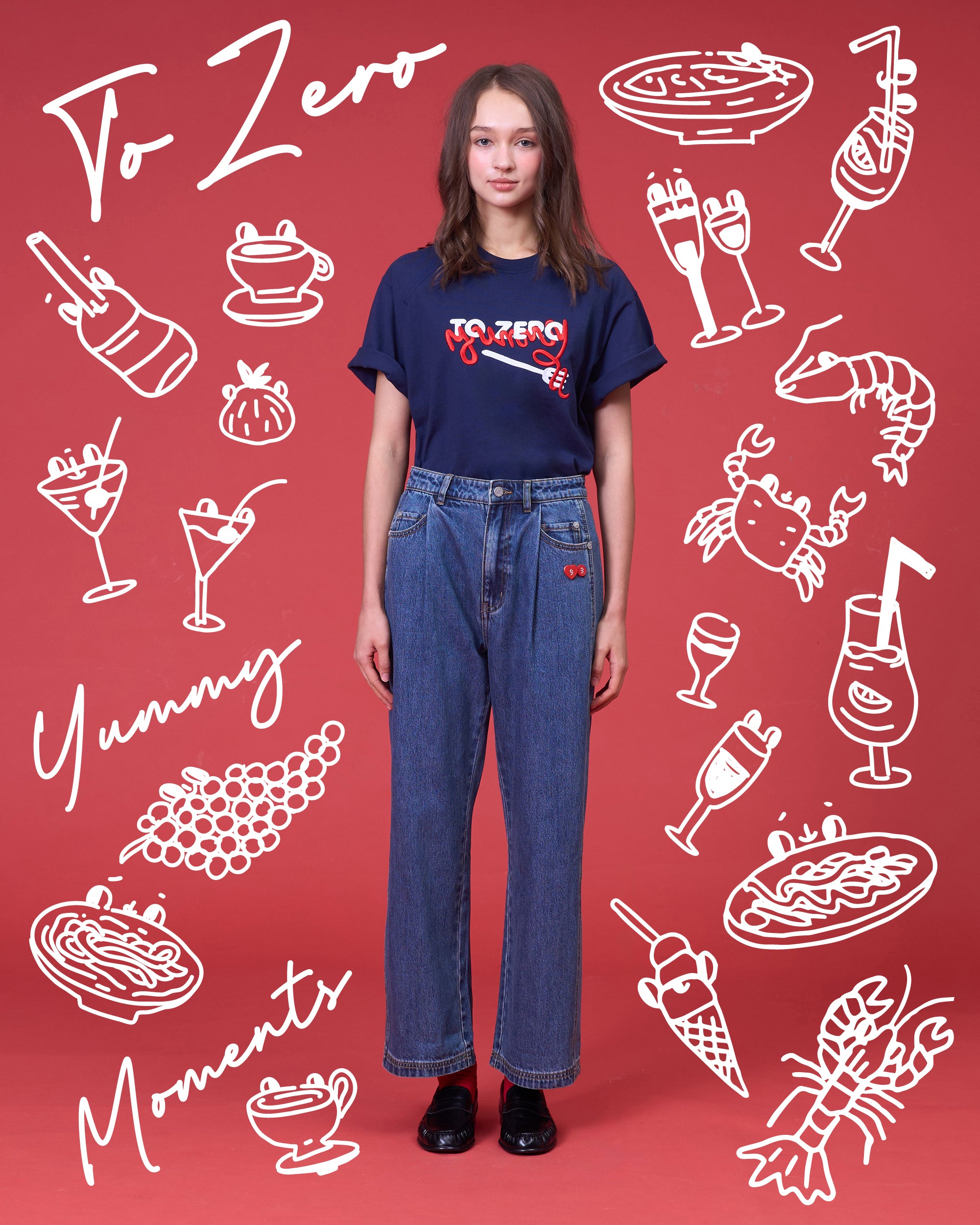 TO ZERO 'AL DENTE!' T-SHIRT (NAVY)