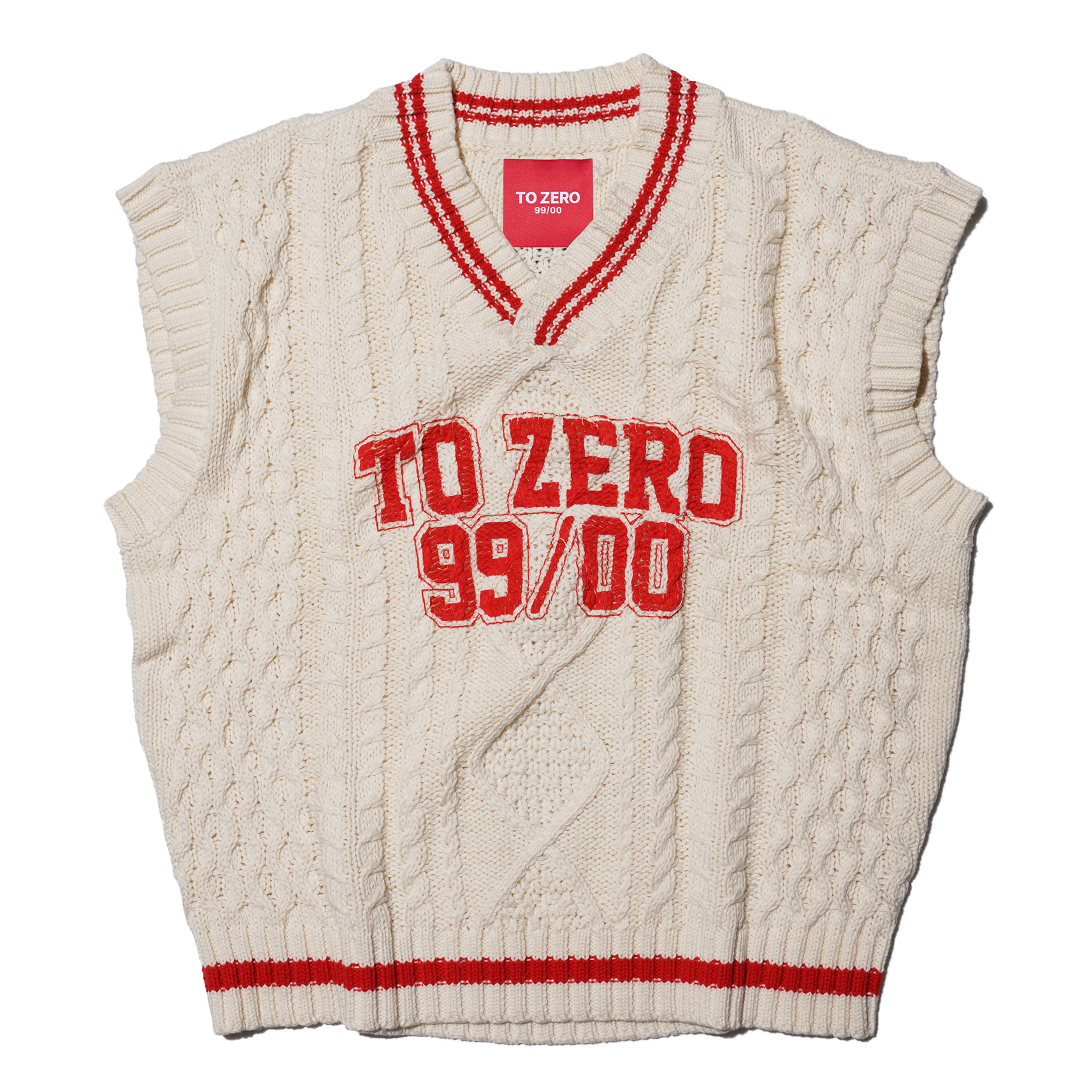 “TO ZERO 99/00” 印花扭紋針織背心