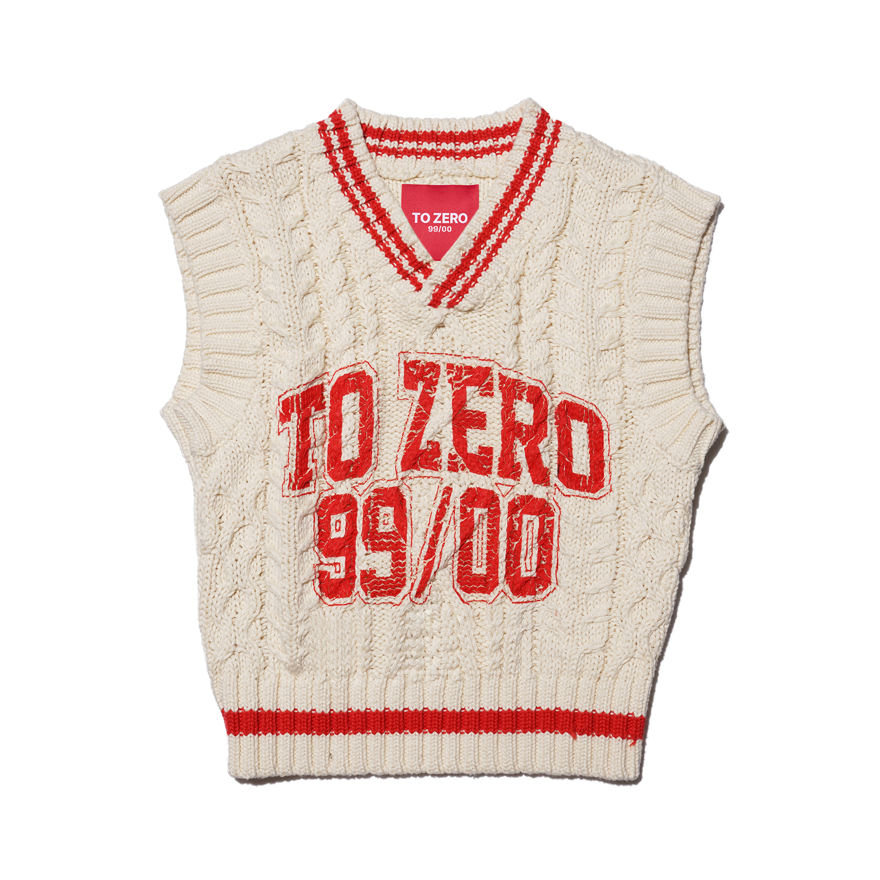 “TO ZERO 99/00” 兒童印花扭紋針織背心