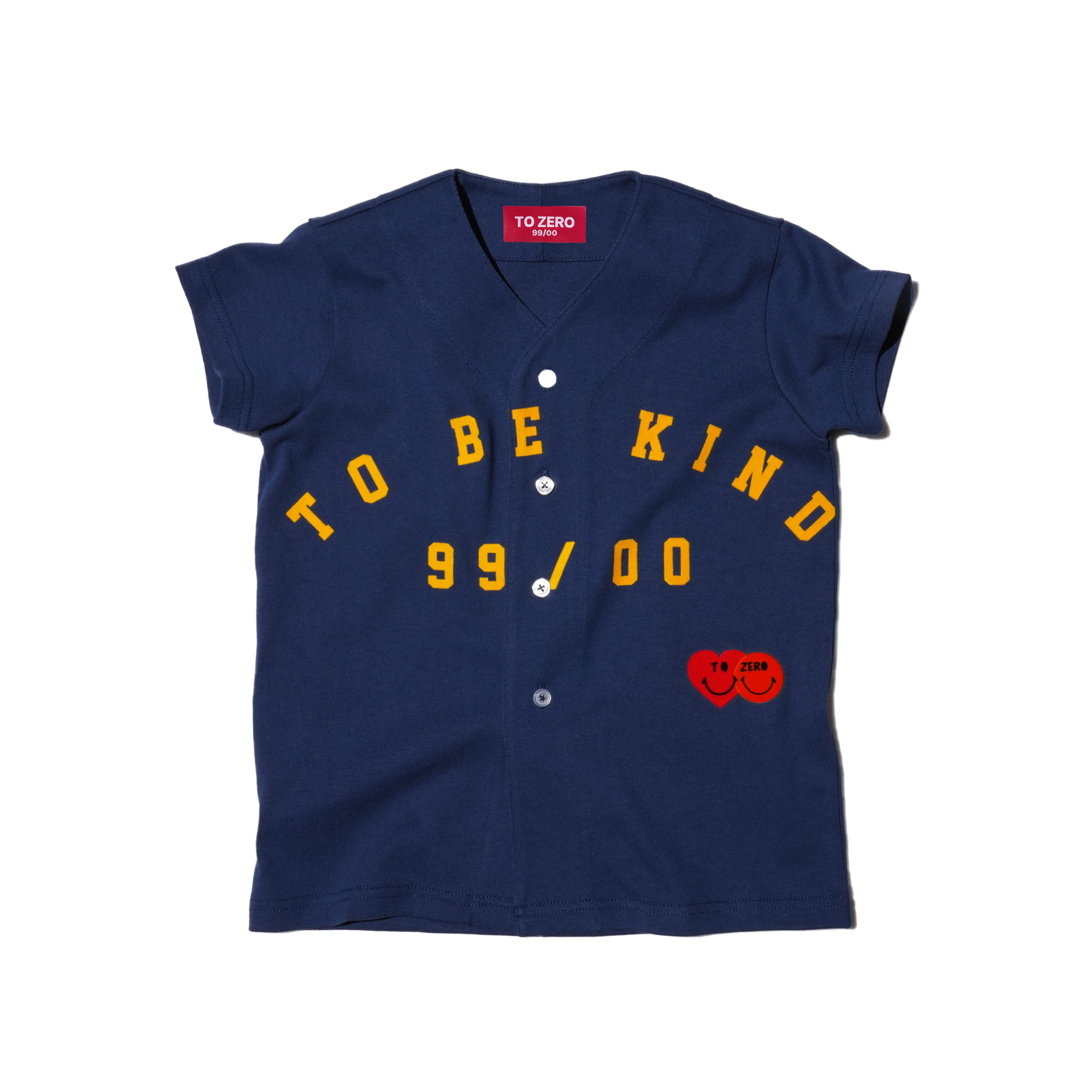 ‘TO BE KIND’ 兒童植絨印花棒球T恤
