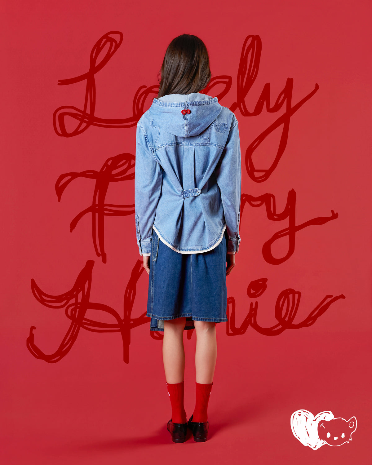 'PAW-FIT OF THE DAY' HOODED SHIRT (WASHED BLUE)