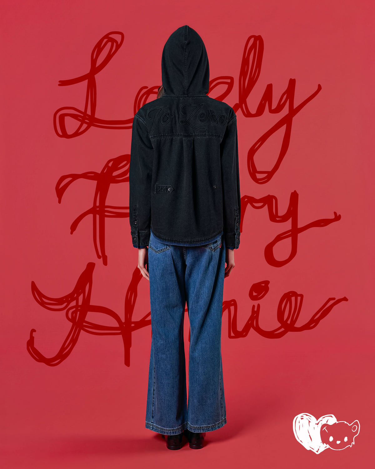 'PAW-FIT OF THE DAY' HOODED SHIRT (WASHED BLACK)