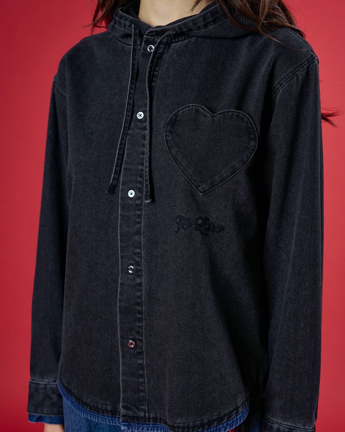 'PAW-FIT OF THE DAY' HOODED SHIRT (WASHED BLACK)