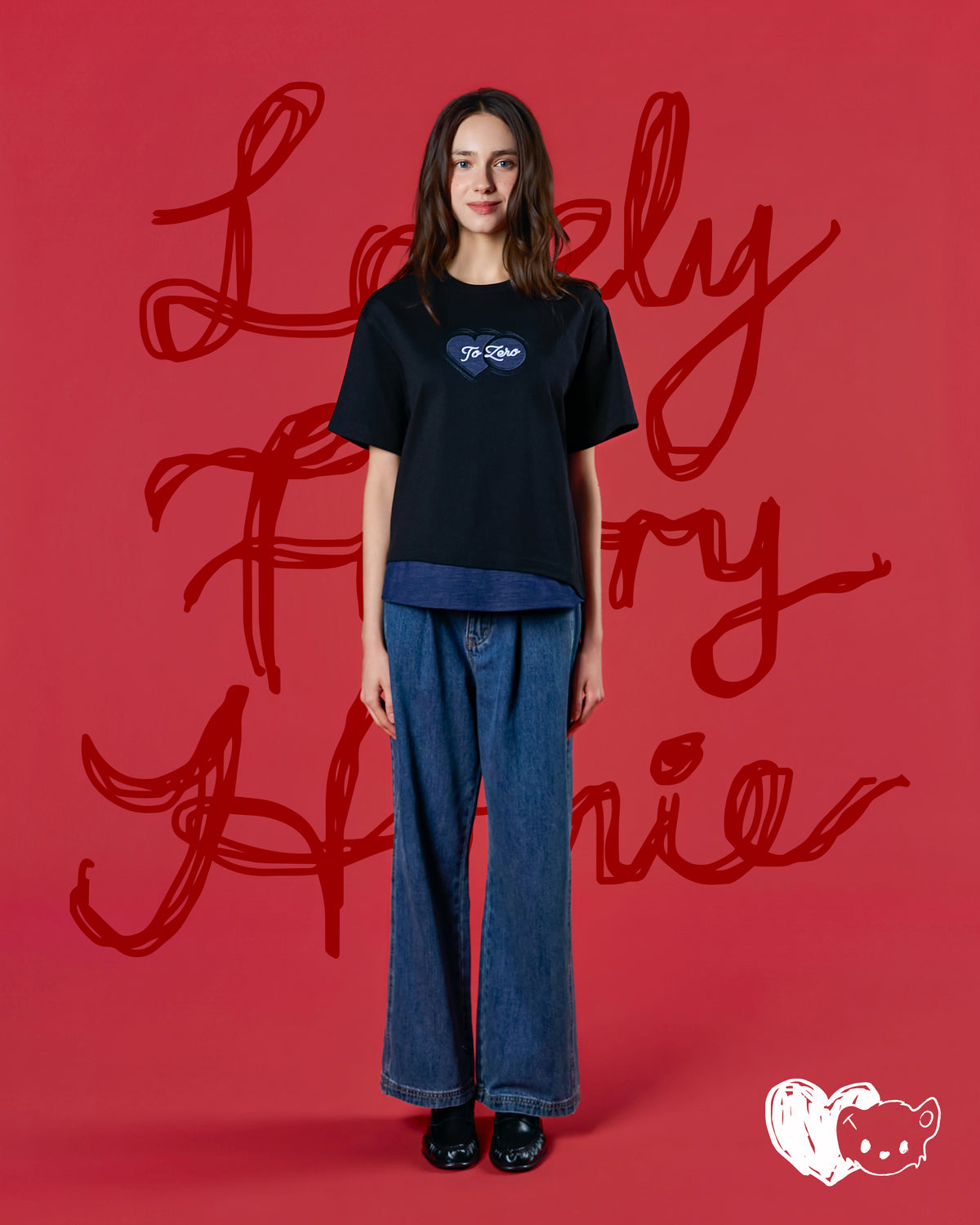 'TZ FUR-IENDLY HOMIE' LAYERED T-SHIRT (BLACK)