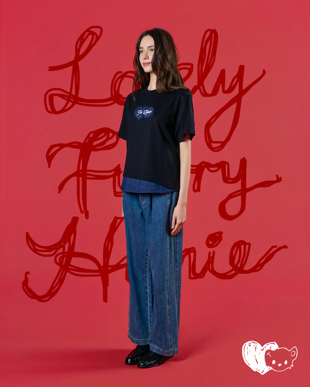 'TZ FUR-IENDLY HOMIE' LAYERED T-SHIRT (BLACK)