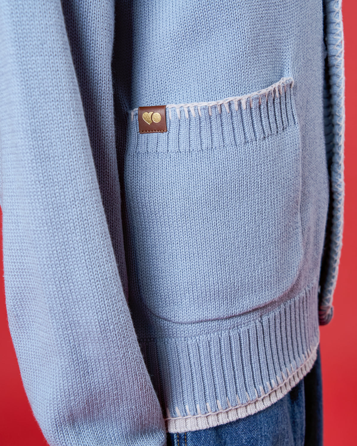 'FUR-FECTLY PAWSOME' CONTRAST CARDIGAN (淺藍色)