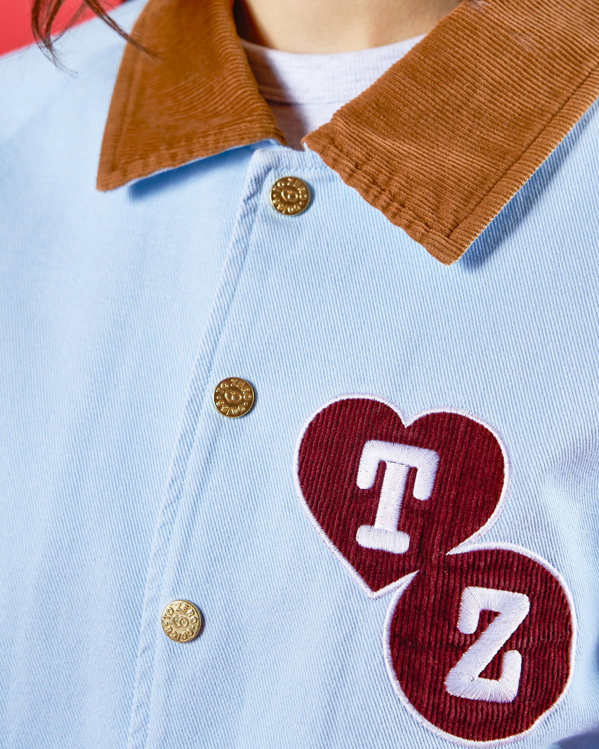 'LOVELY FURRY HOMIE' VARSITY JACKET (LIGHT BLUE)
