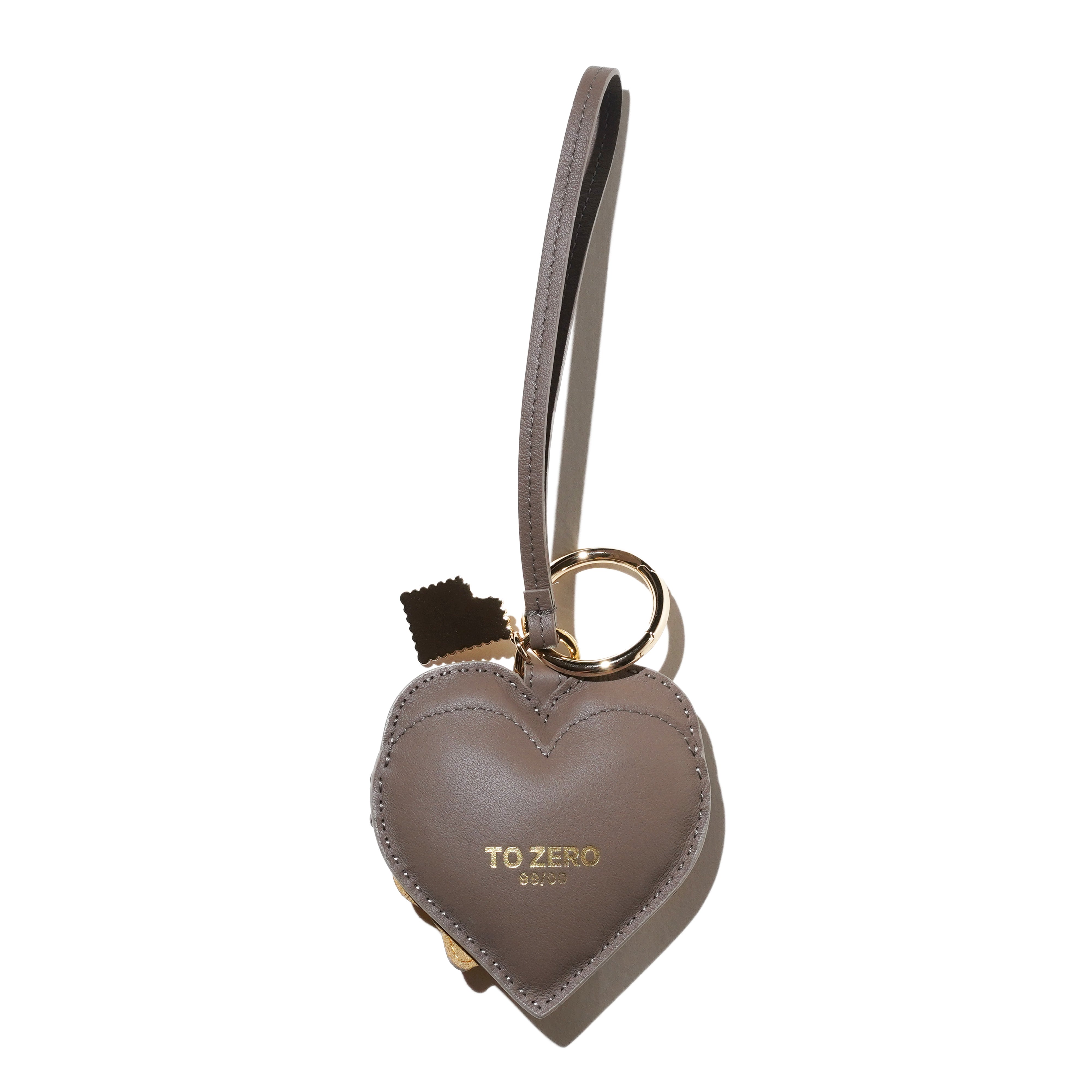 'THE BIG CHEESE' LEATHER BAG CHARM (BROWN)