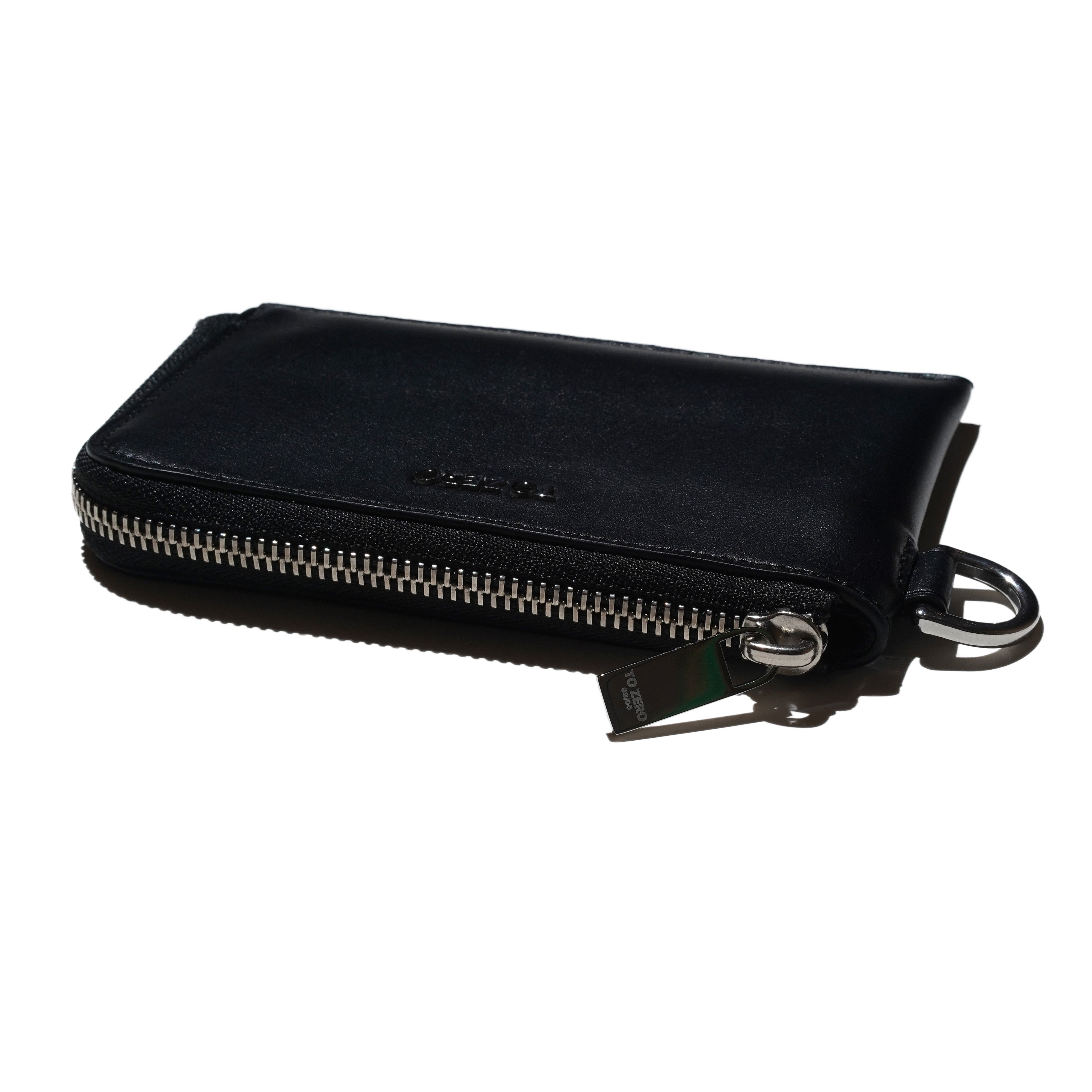 TO ZERO L-ZIP SHORT WALLET (PLAIN BLACK)