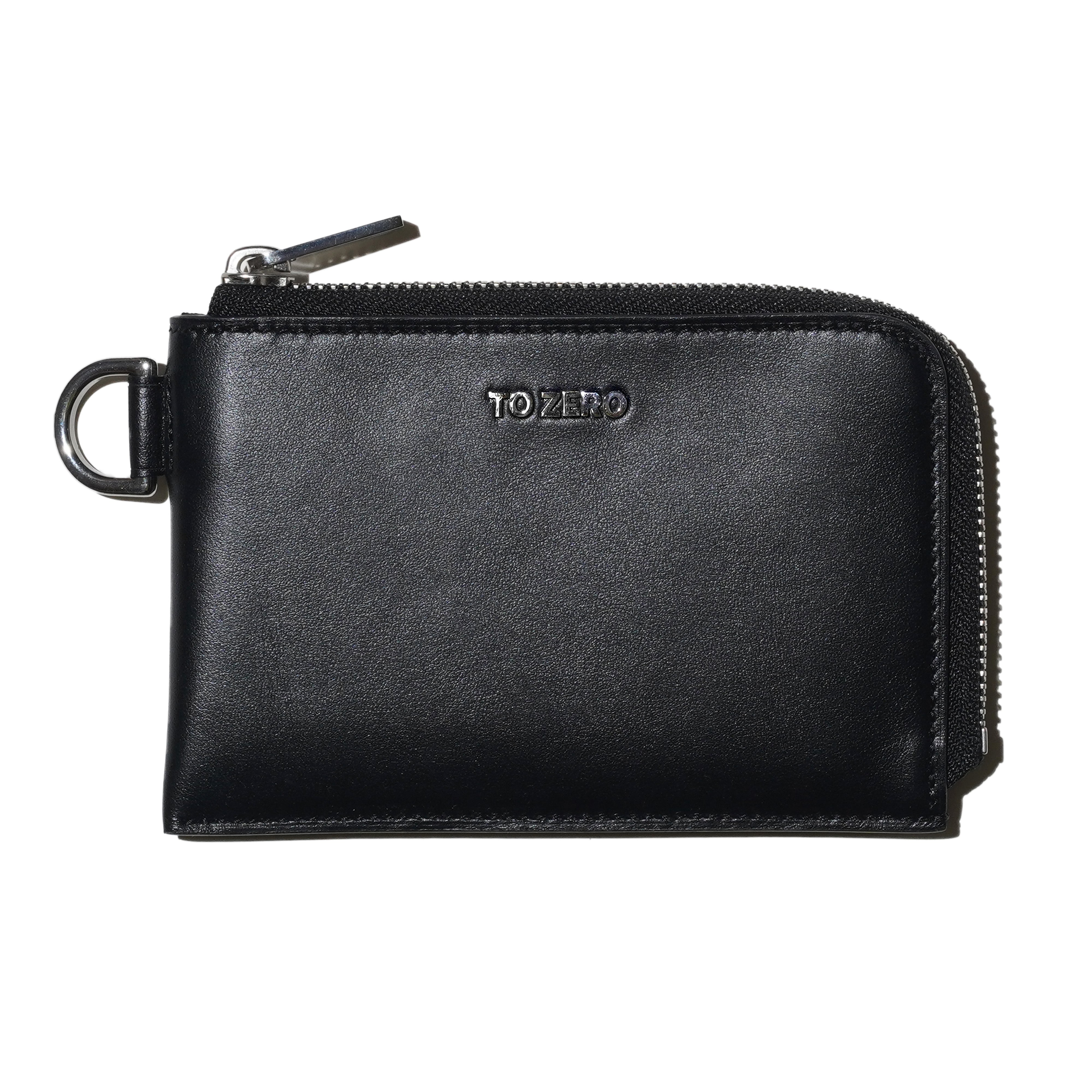 TO ZERO L-ZIP SHORT WALLET (PLAIN BLACK)