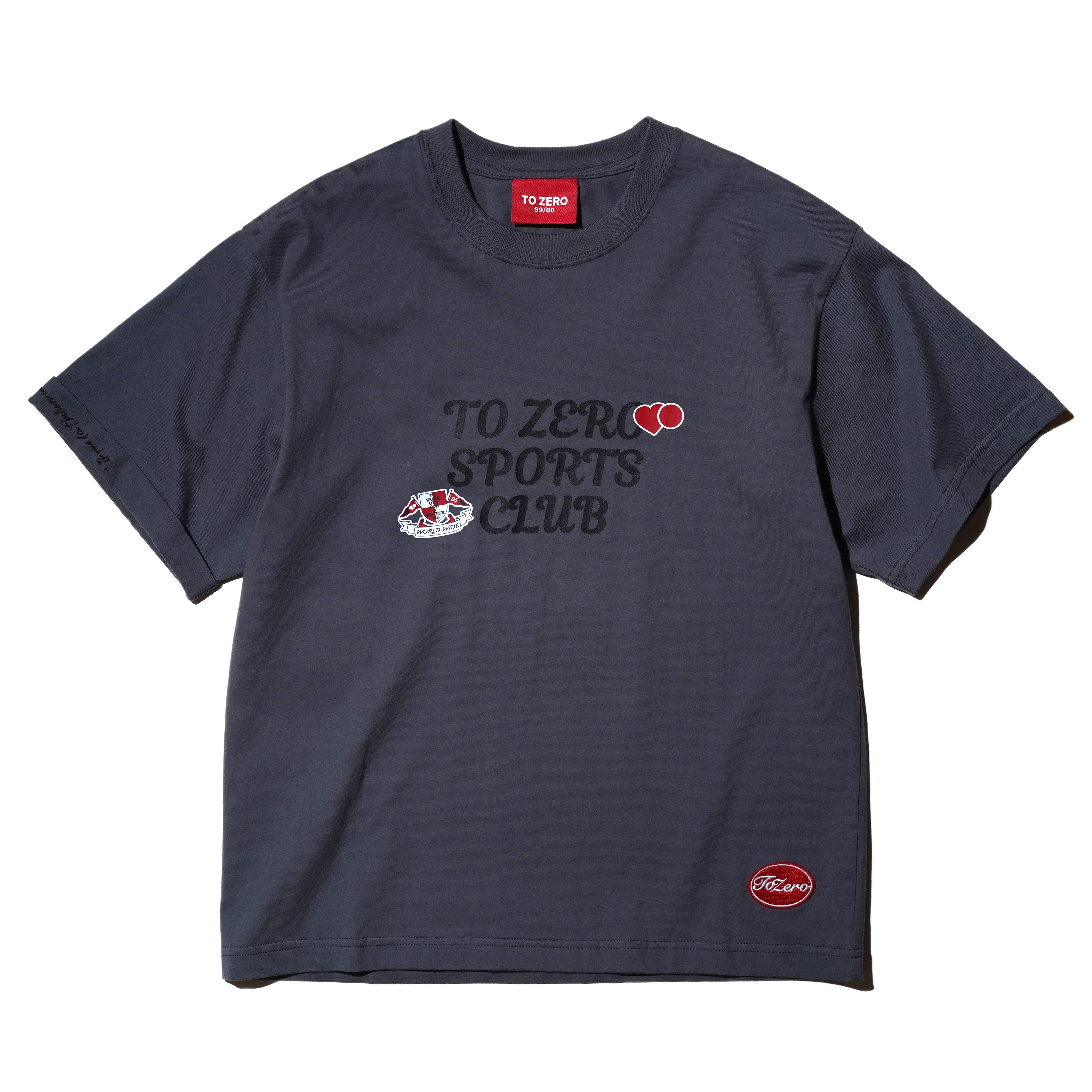 TO ZERO 'BSKTBLL STCKRS' T-SHIRT (CHARCOAL)